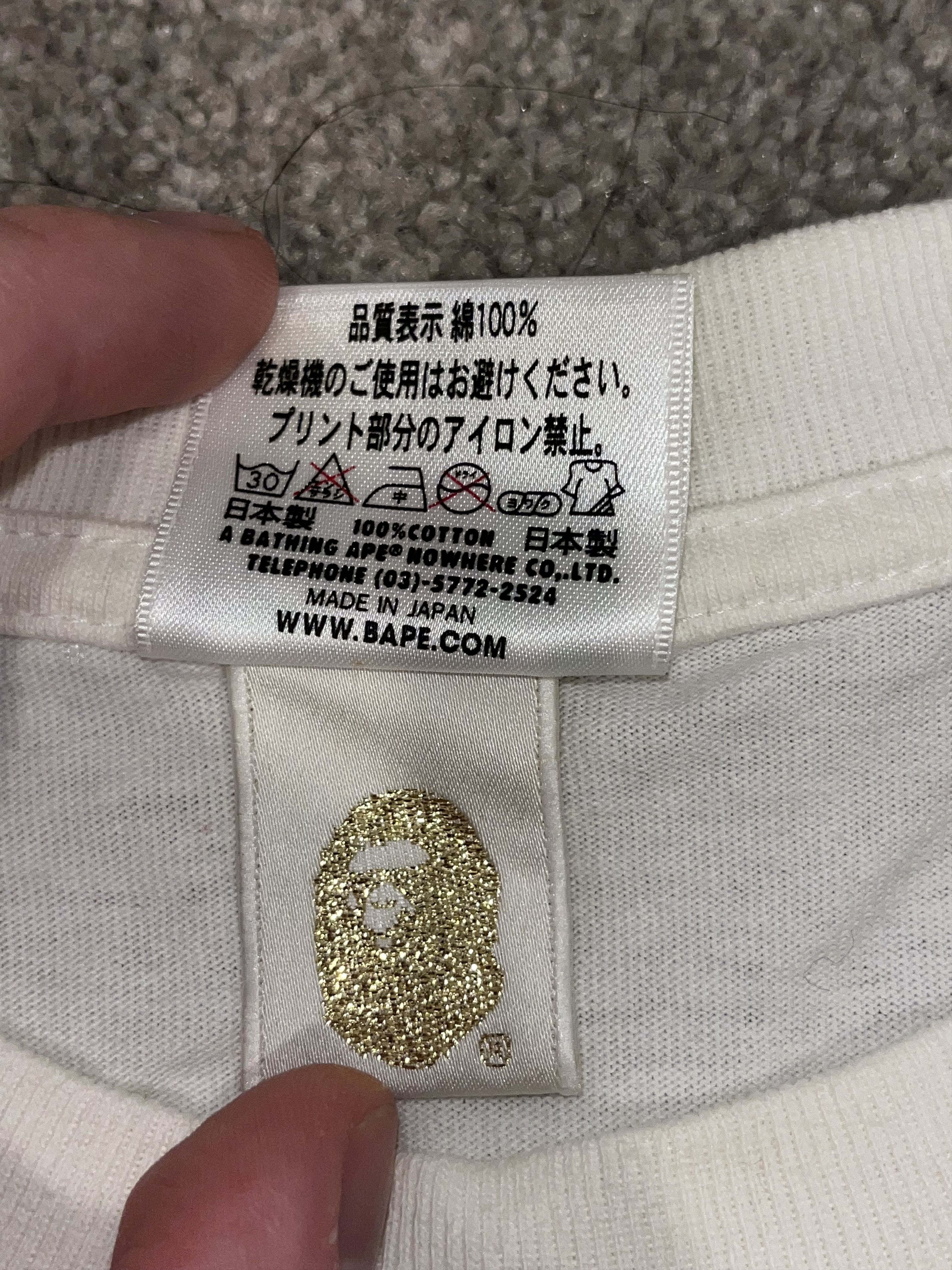 Nigo Bape x Nigo Hand Printed T Shirt Size US L / EU 52-54 / 3 - 4 Thumbnail