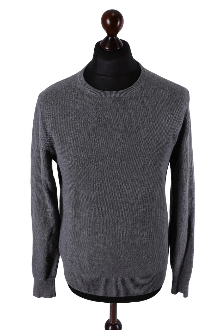 Aspesi Aspesi Grey Cotton Knit Crewneck Sweater Size M Size US M / EU 48-50 / 2 - 1 Thumbnail