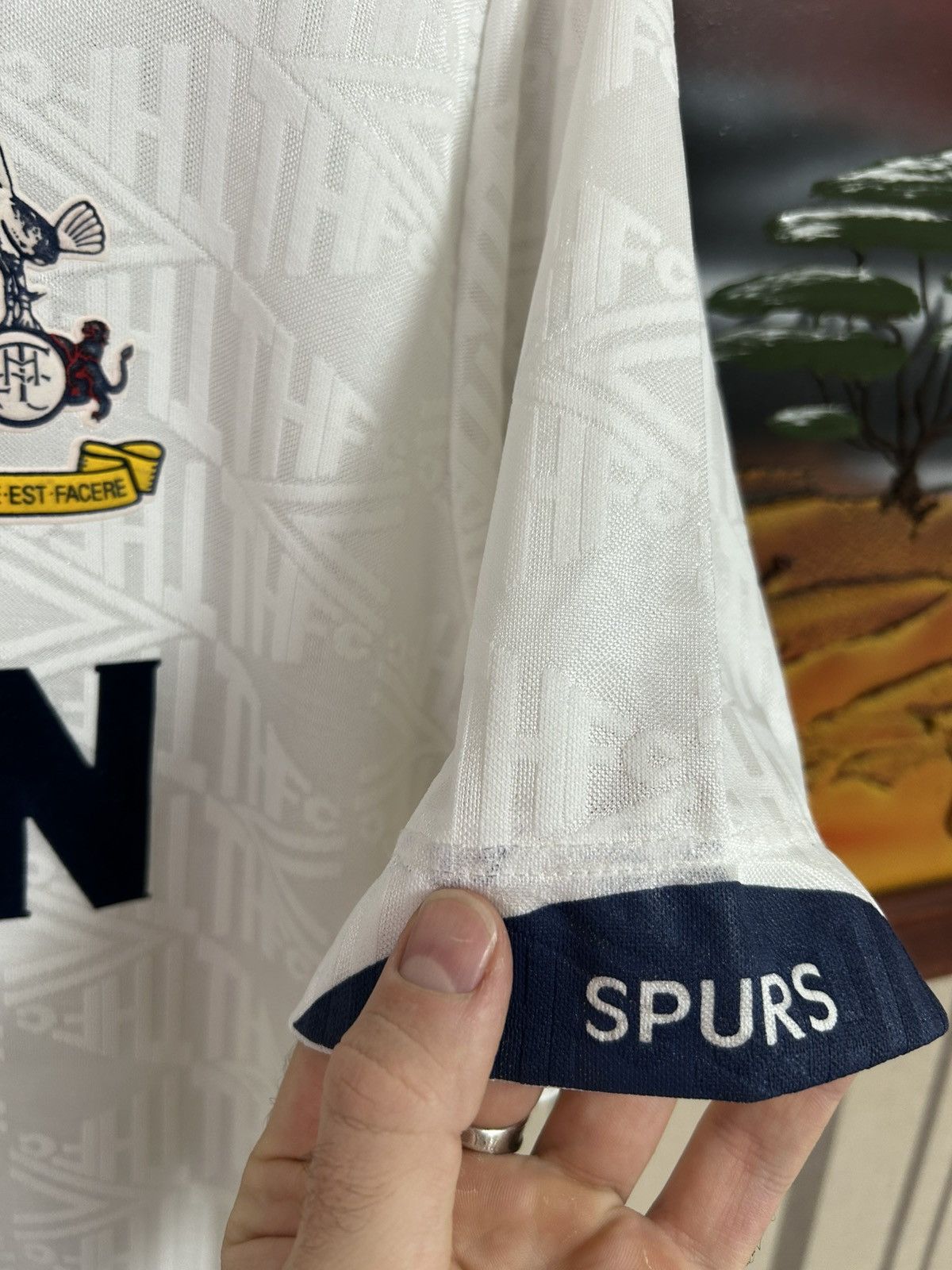 Umbro 1991-93 Tottenham Hotspur Umbro Home Jersey Shirt Mens Size US L / EU 52-54 / 3 - 4 Thumbnail