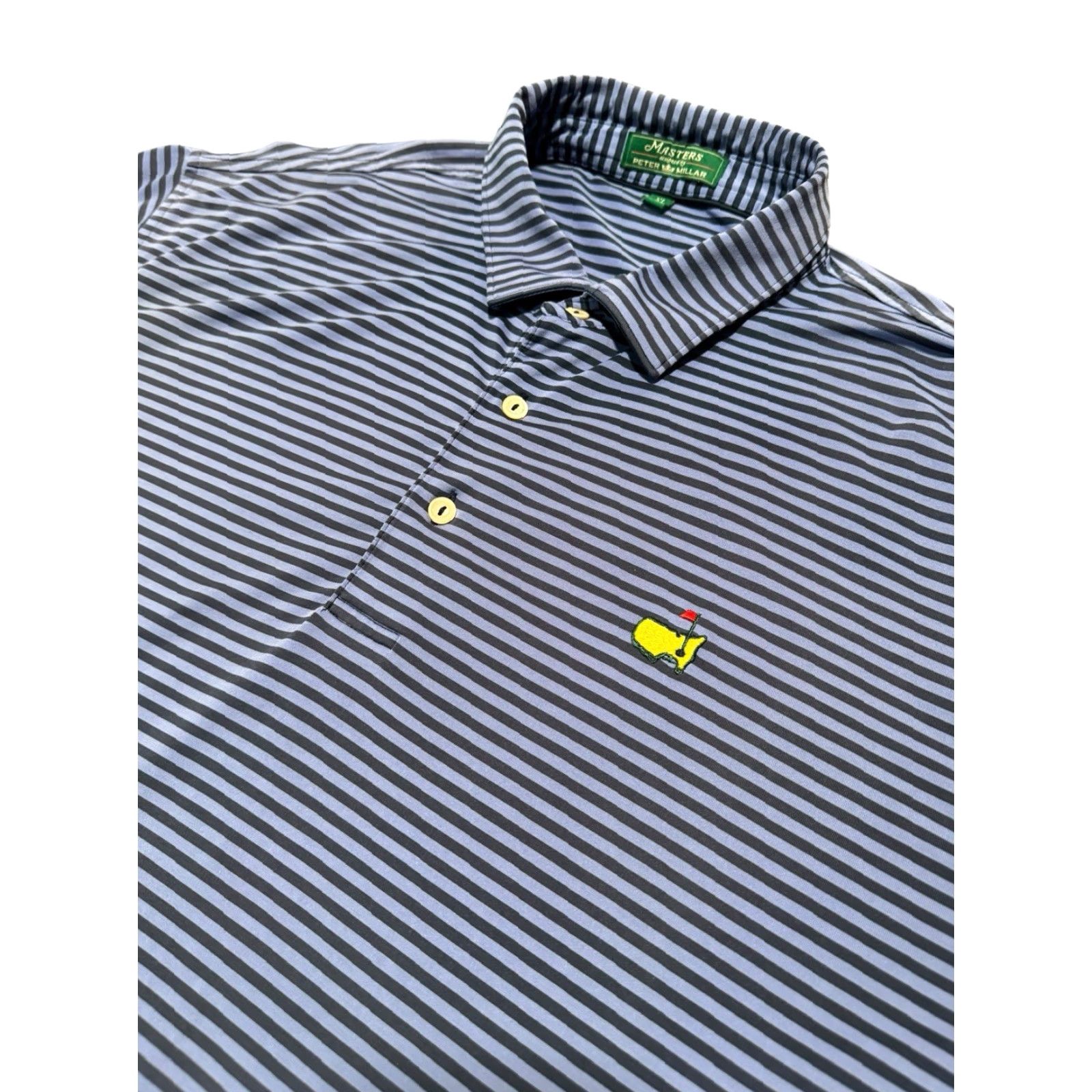 Peter Millar VINTAGE Masters x Peter Millar Augusta Golf Lavender Navy Blue Striped Polo Men’s XL Size US XL / EU 56 / 4 - 5 Thumbnail