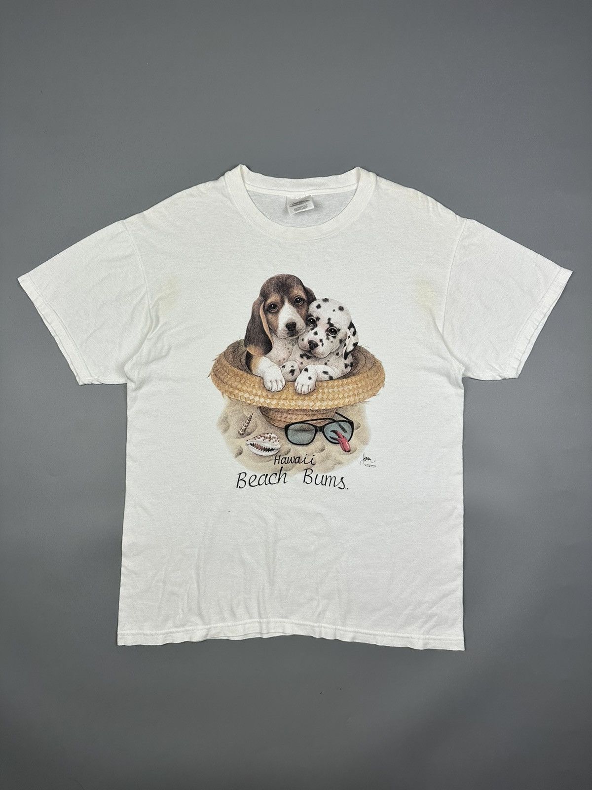 Vintage Vintage 90’s Hawaii Beach Bums Dogs Tee Size US M / EU 48-50 / 2 - 1 Thumbnail