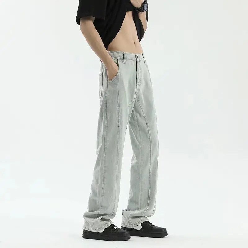 Japanese Brand Retro loose high street straight leg jeans Size US 32 / EU 48 - 4 Thumbnail