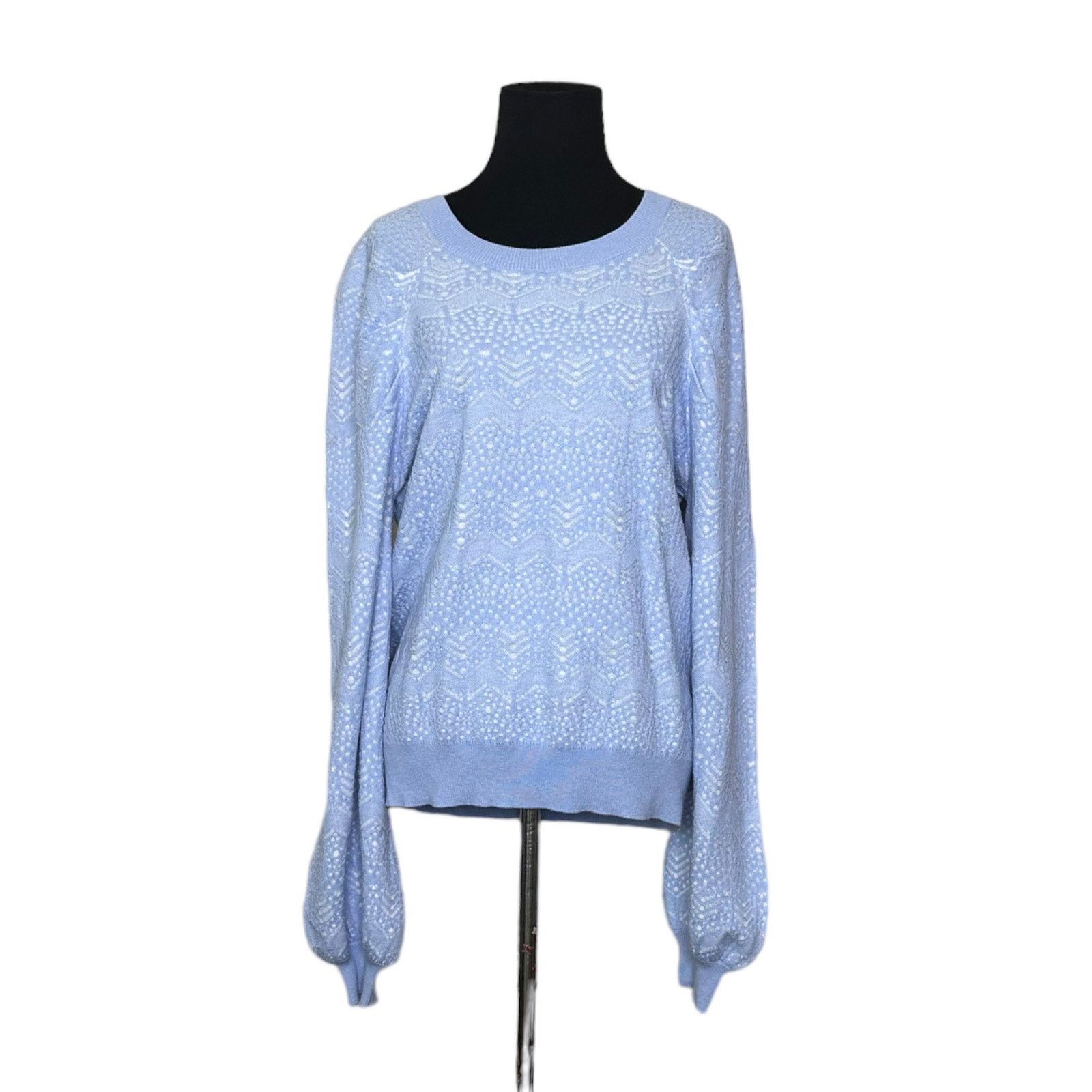 Joie Joie Dulcia blue over white long sleeves sweater size XL Size XL / US 12-14 / IT 48-50 - 1 Thumbnail