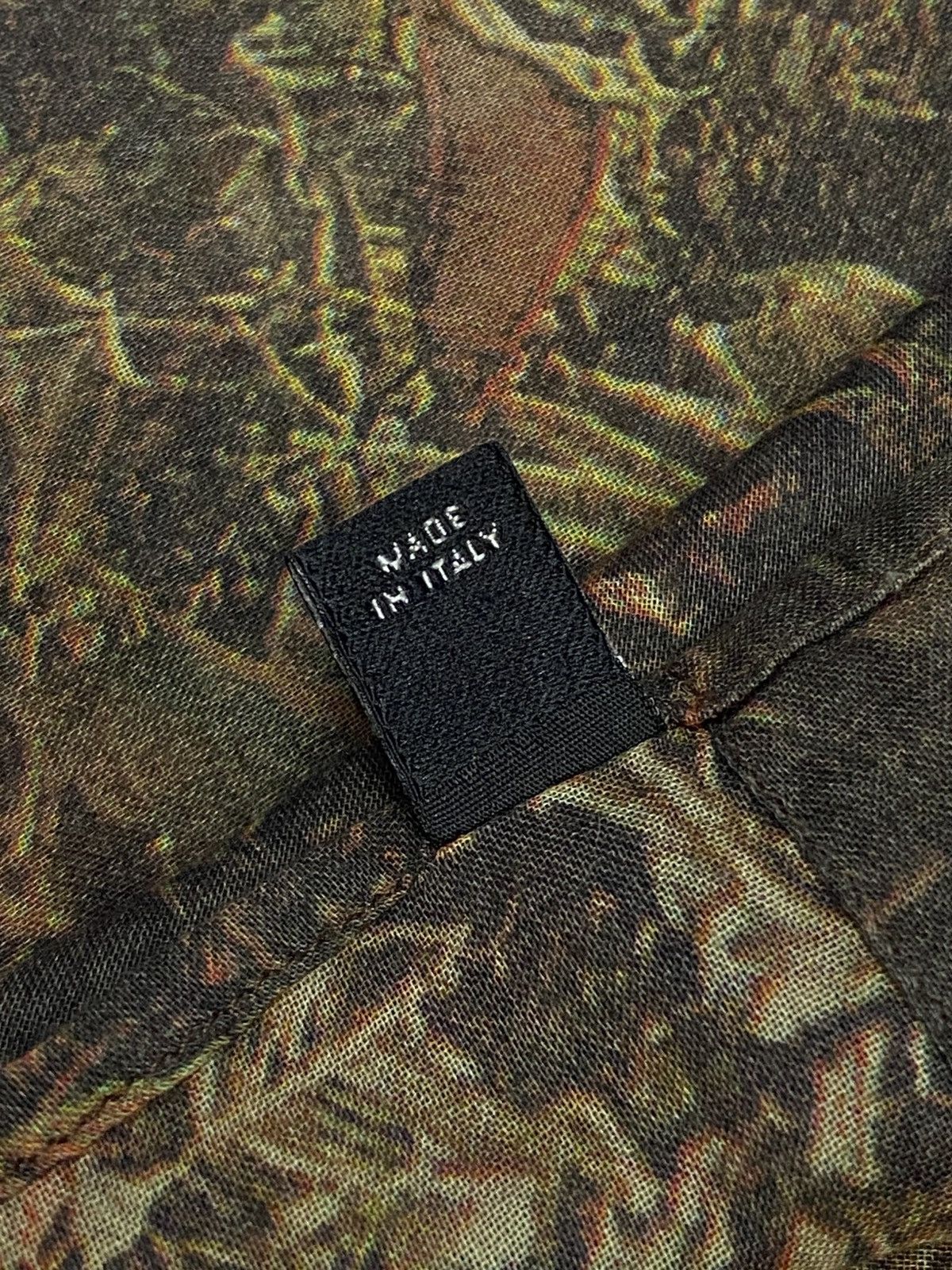 Vintage 90s D&G Safari Print Paper Thin Button Ups Shirt