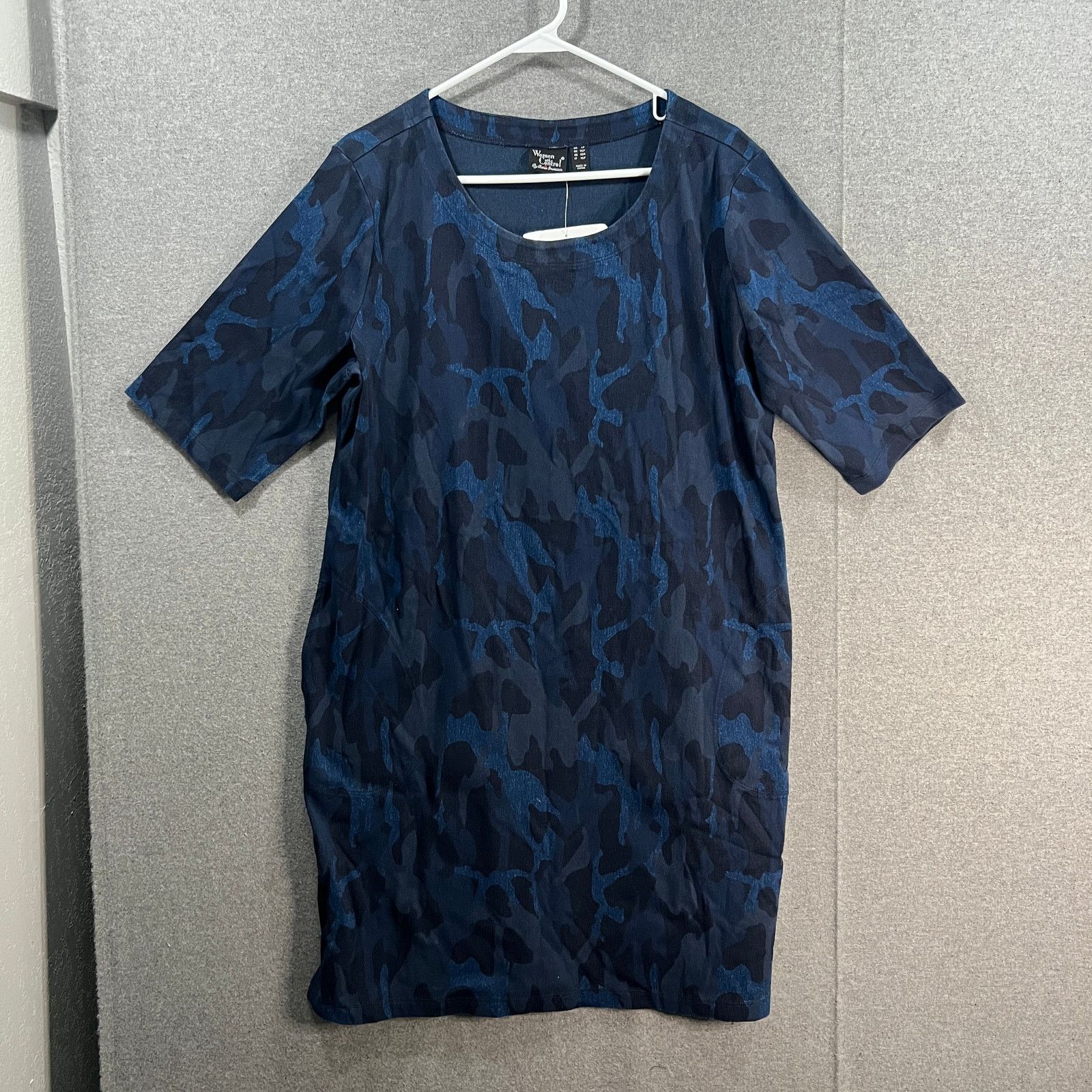 Other Women with Control Prime Stretch Denim 2 Shift Print Dress Size L / US 10 / IT 46 - 1 Thumbnail
