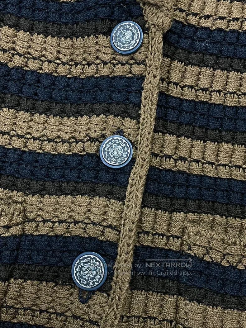 Chanel Chanel Station series brown and blue striped jacket Size XXS / US 00 / IT 34 - 2 Thumbnail