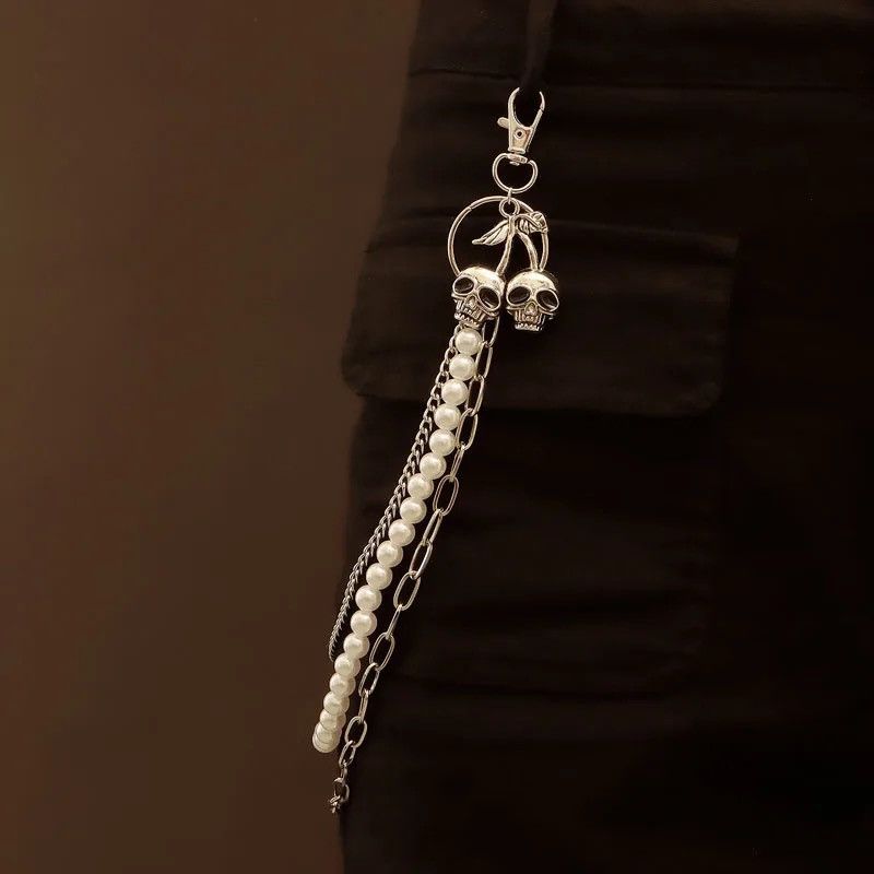 Jewelry Punk Waist Pants Chain Wallet Chain Skull Keychain Size ONE SIZE - 3 Thumbnail