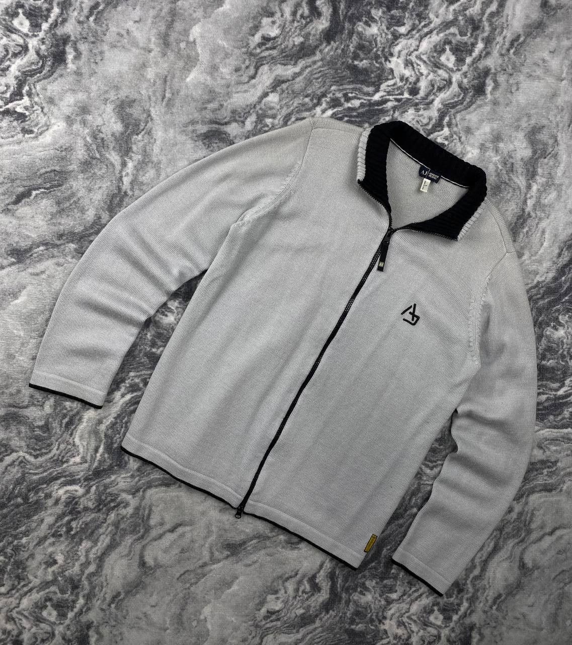 Armani Armani Full Zip Sweater Logo AJ Men Size L White Size US L / EU 52-54 / 3 - 1 Thumbnail