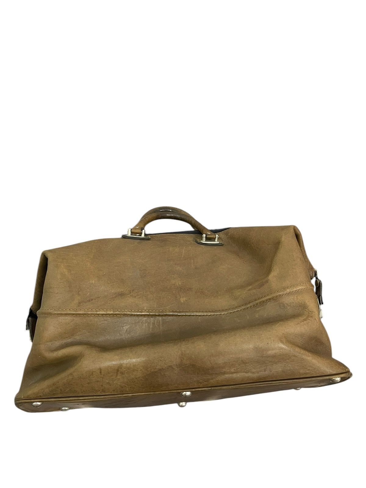Genuine Leather Full Leather Vtg 80s D.B.G.M Japan Duffle Travel Bag 2🟩0 Size ONE SIZE - 10 Thumbnail