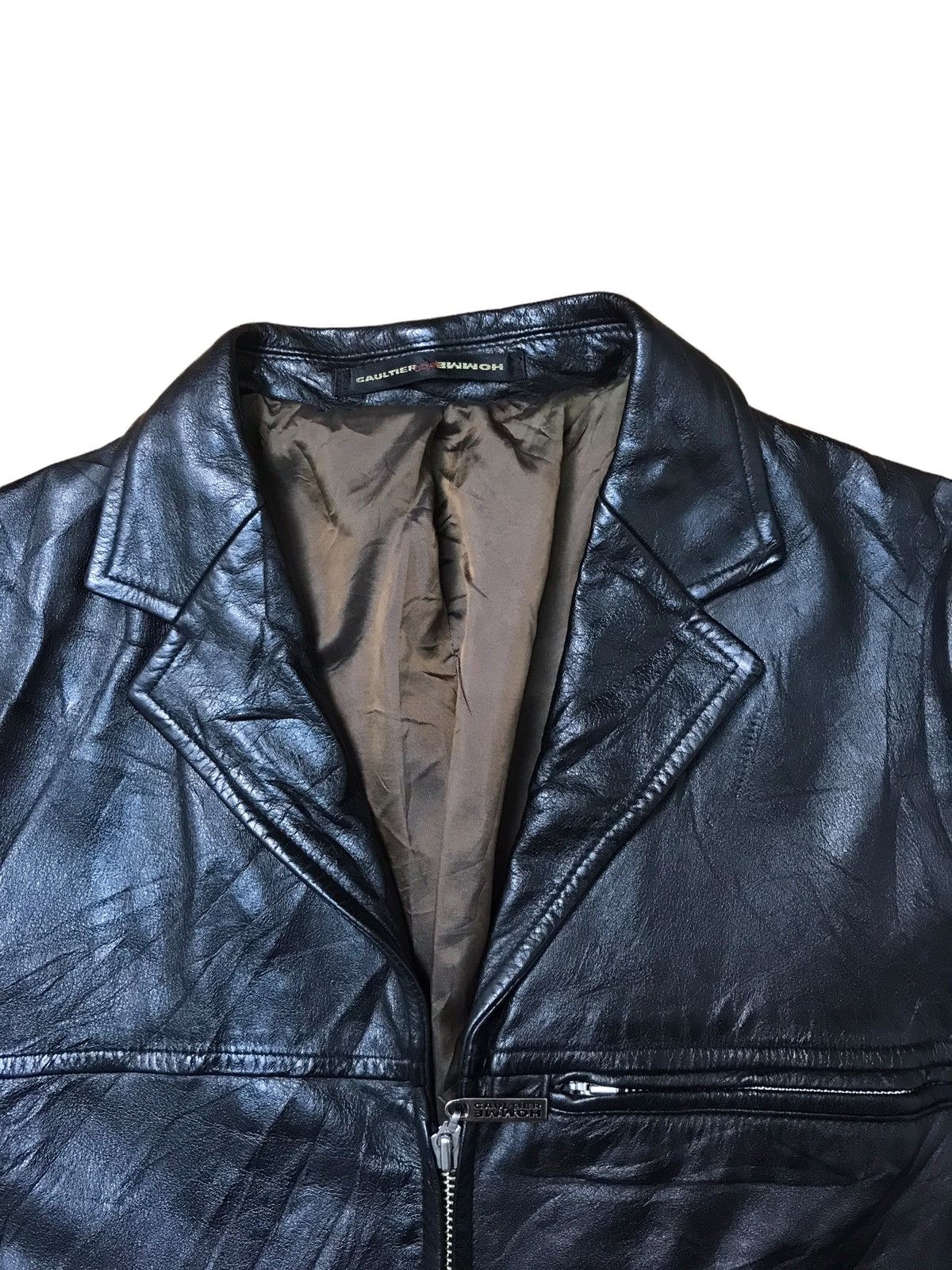Gaultier Homme Objet × Jean Paul Gaultier Jean Paul Object Full Black Leather Jacket Size US M / EU 48-50 / 2 - 4 Thumbnail