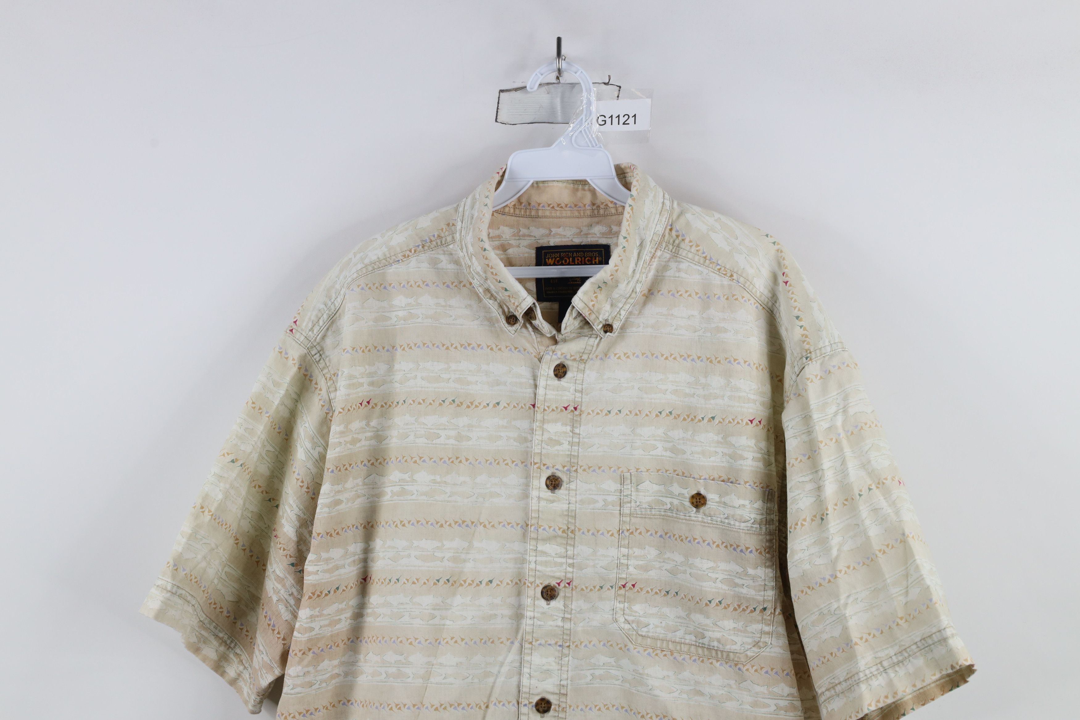 Vintage × Woolrich Woolen Mills Vintage 90s Woolrich Over Print Short Sleeve Button Shirt Size US XXL / EU 58 / 5 - 2 Thumbnail