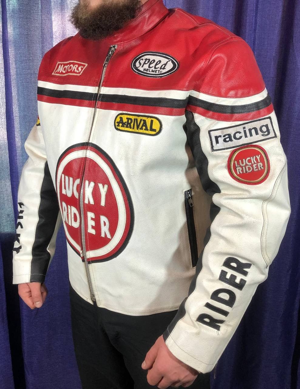 Lucky Strike Rider Motorcycle Racing Jacket Vintage