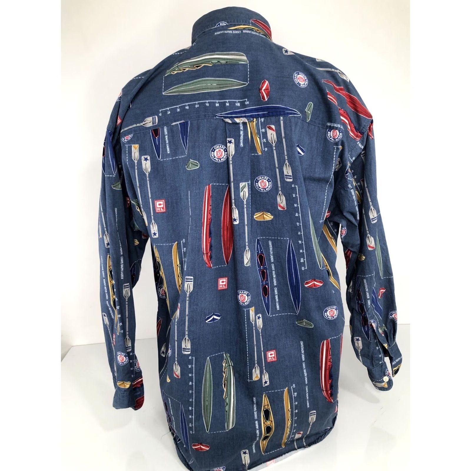 Ralph Lauren Chaps / Ralph Lauren All Over - Vintage Rowing Kayak Canoe Crew Mens L Shirt Size US L / EU 52-54 / 3 - 6 Thumbnail
