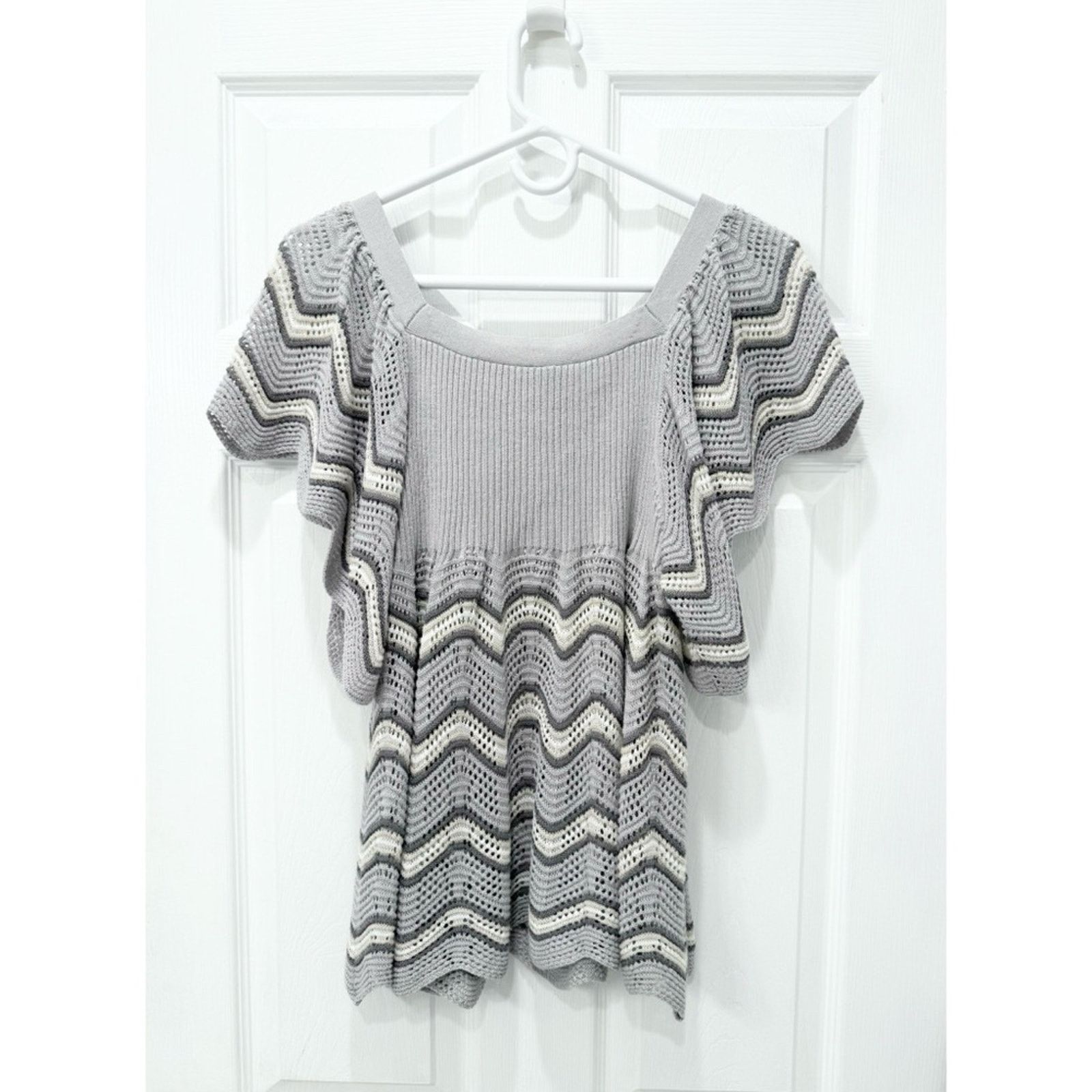 Free People Free People Zig Zag Knit Top. Size S / US 4 / IT 40 - 2 Thumbnail