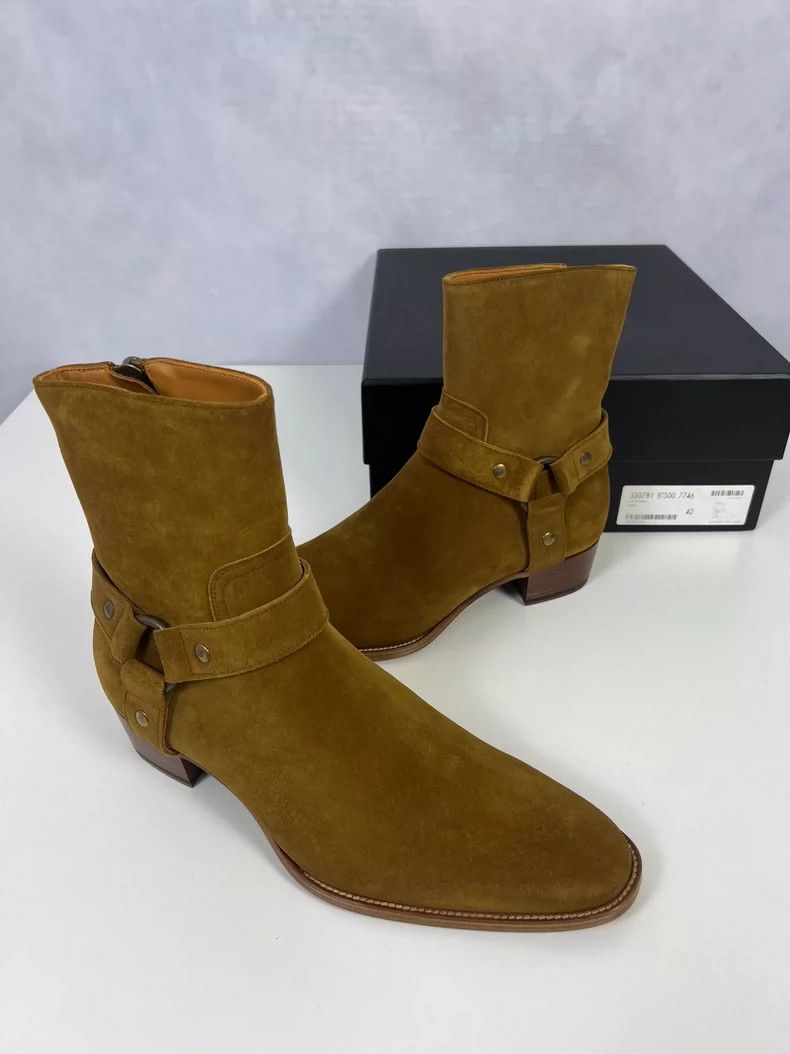 Saint Laurent Paris Saint Laurent Paris 13fw first year suede buckle Chelsea bo Size US 9 / EU 42 - 4 Thumbnail