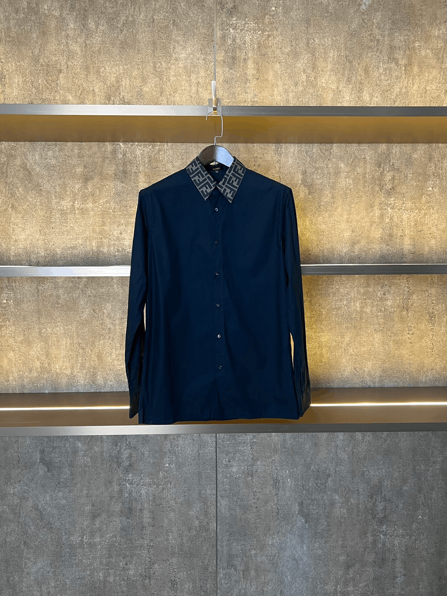 Fendi Fendi All-Over Print Collar Shirt Size US XXS / EU 40 - 1 Thumbnail