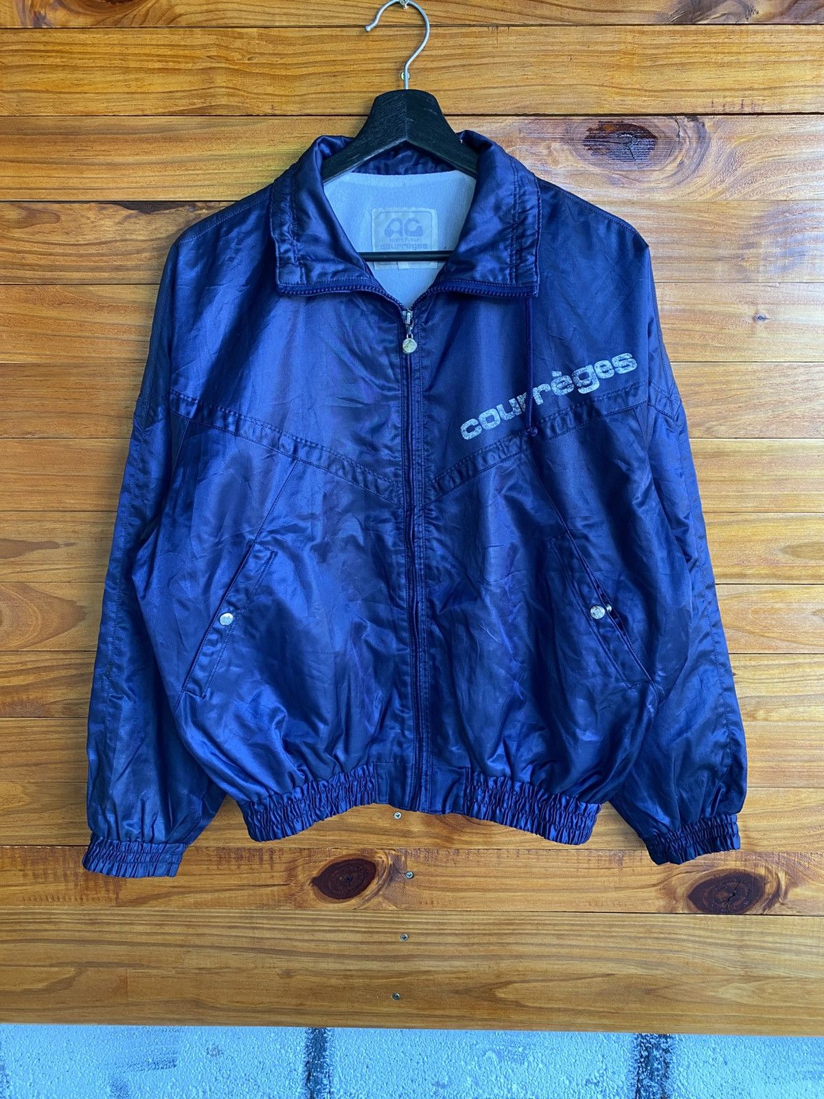 Courreges Vintage Courrèges Paris Sport Futur Windbreaker Jacket Blue Size US L / EU 52-54 / 3 - 3 Thumbnail