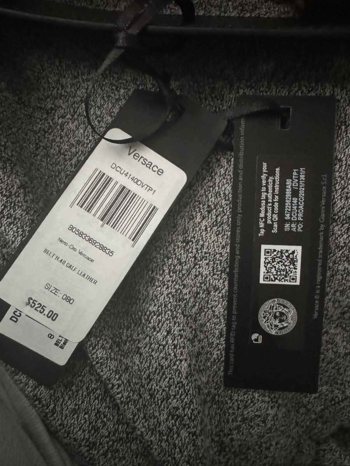 Versace Black Versace Palazzo Belt Size 32 - 10 Thumbnail