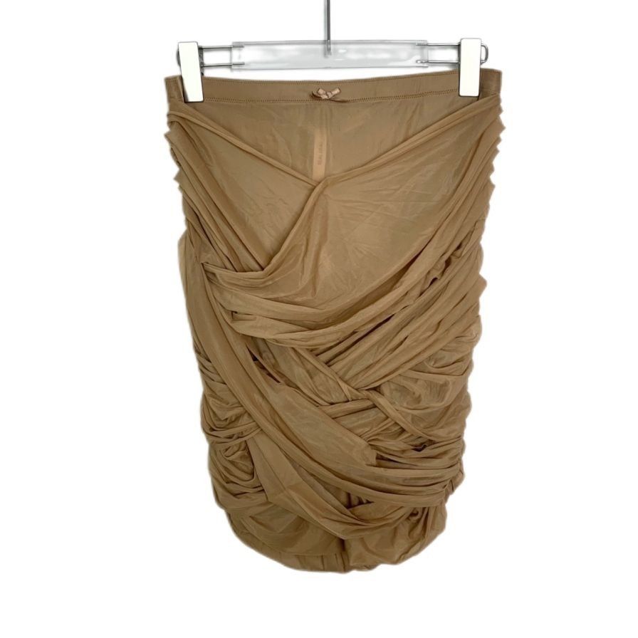 Alexander Wang Alexander Wang Womens Ruched Coffee Wrap Skirt L Polyamide/E Size 38" / US 16 / IT 52 - 1 Thumbnail