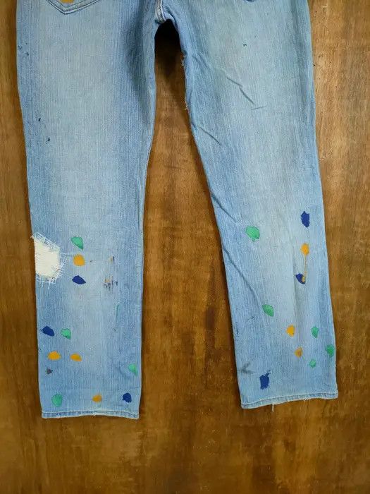 Japanese Brand Exhibitionist Japan distressed sashiko denim #46-754DLL Size US 30 / EU 46 - 11 Thumbnail