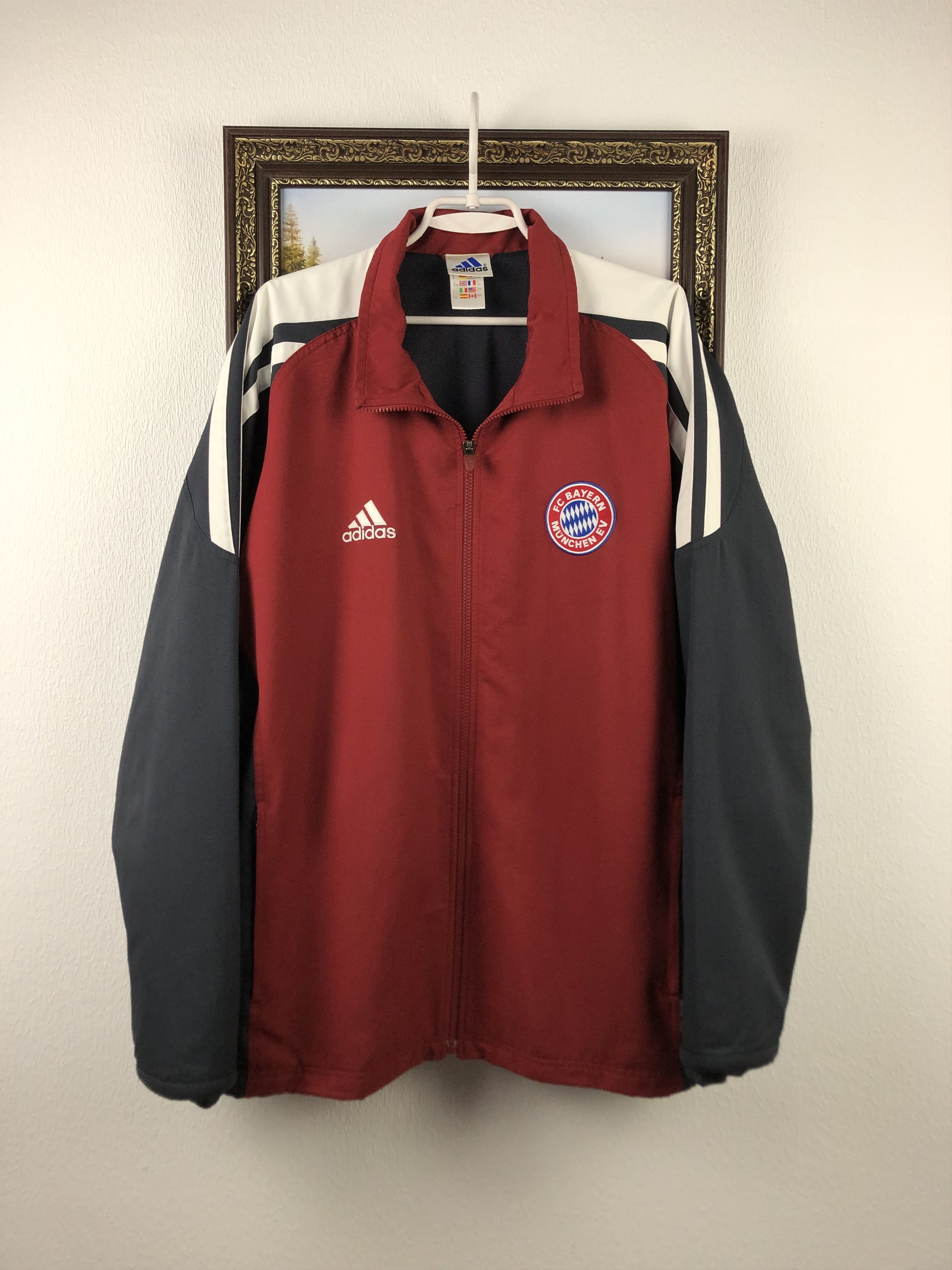 Adidas Vintage Adidas Bayern Munich Football Jacket Track Soccer Size US XXL / EU 58 / 5 - 1 Thumbnail