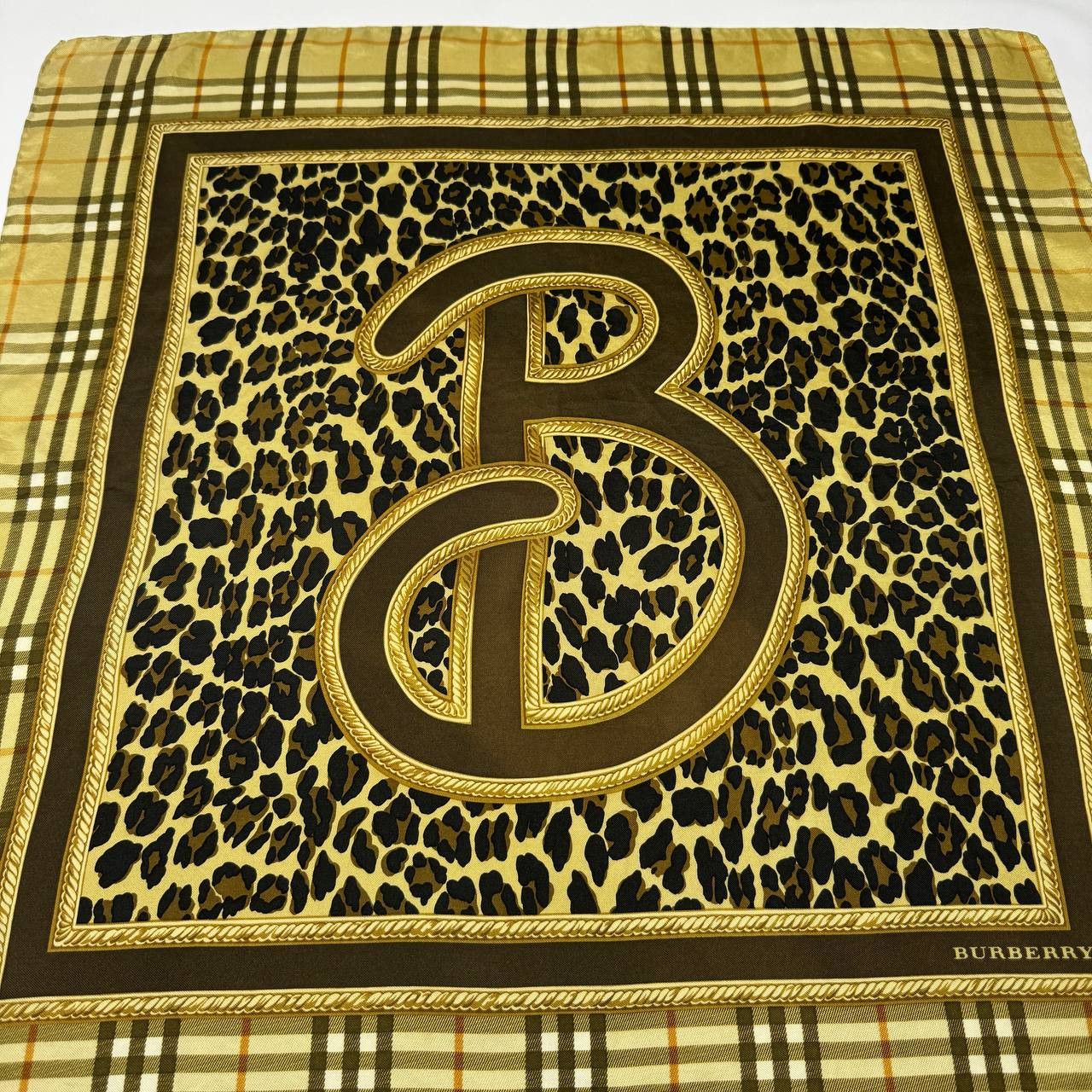 Burberry Vintage Burberry Leopard Printed Silk Scarf Neckerchief Size ONE SIZE - 4 Thumbnail