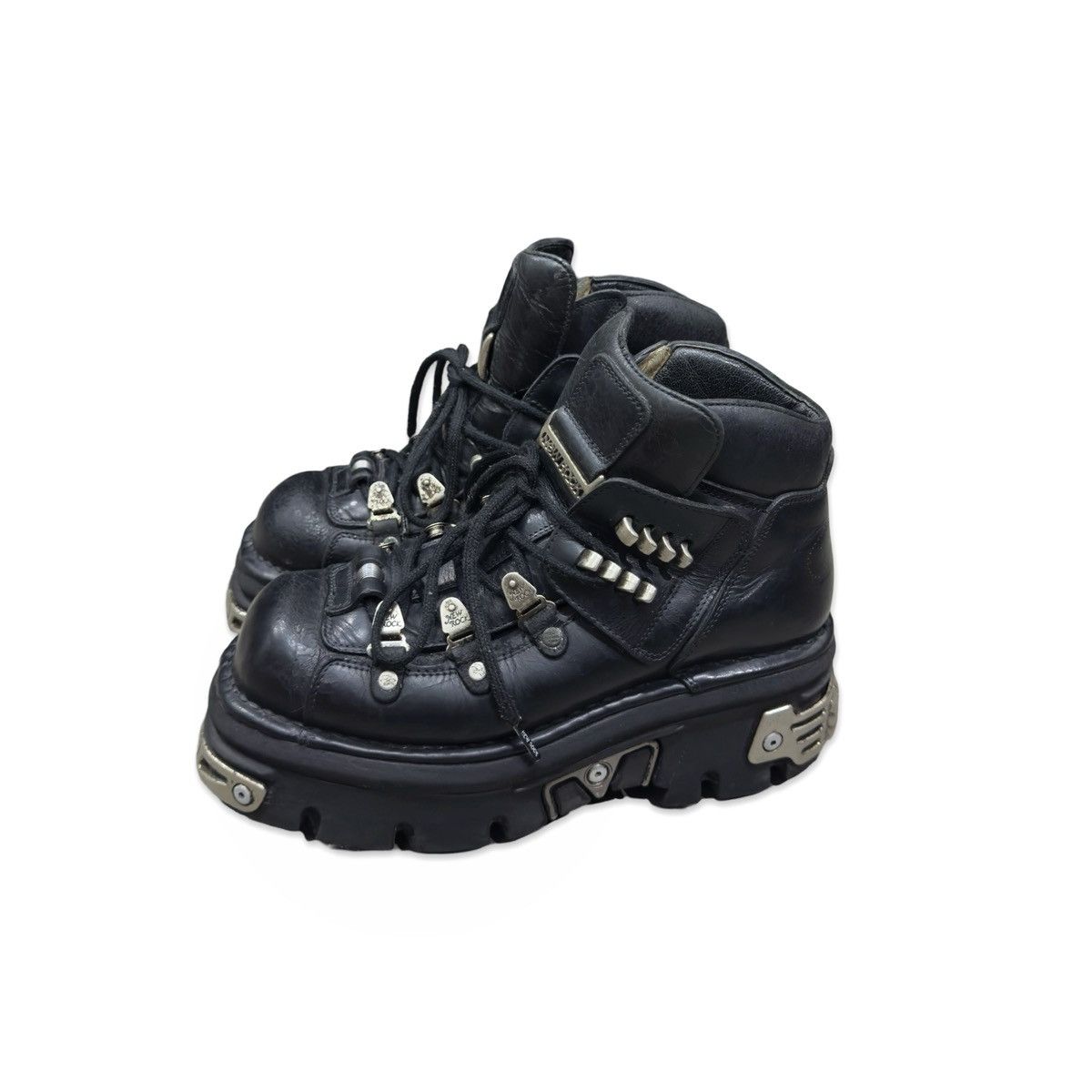 New Rock Vintage New Rock M220 Reactor Metallic Ankle Boots Size US 8.5 / EU 41-42 - 5 Thumbnail