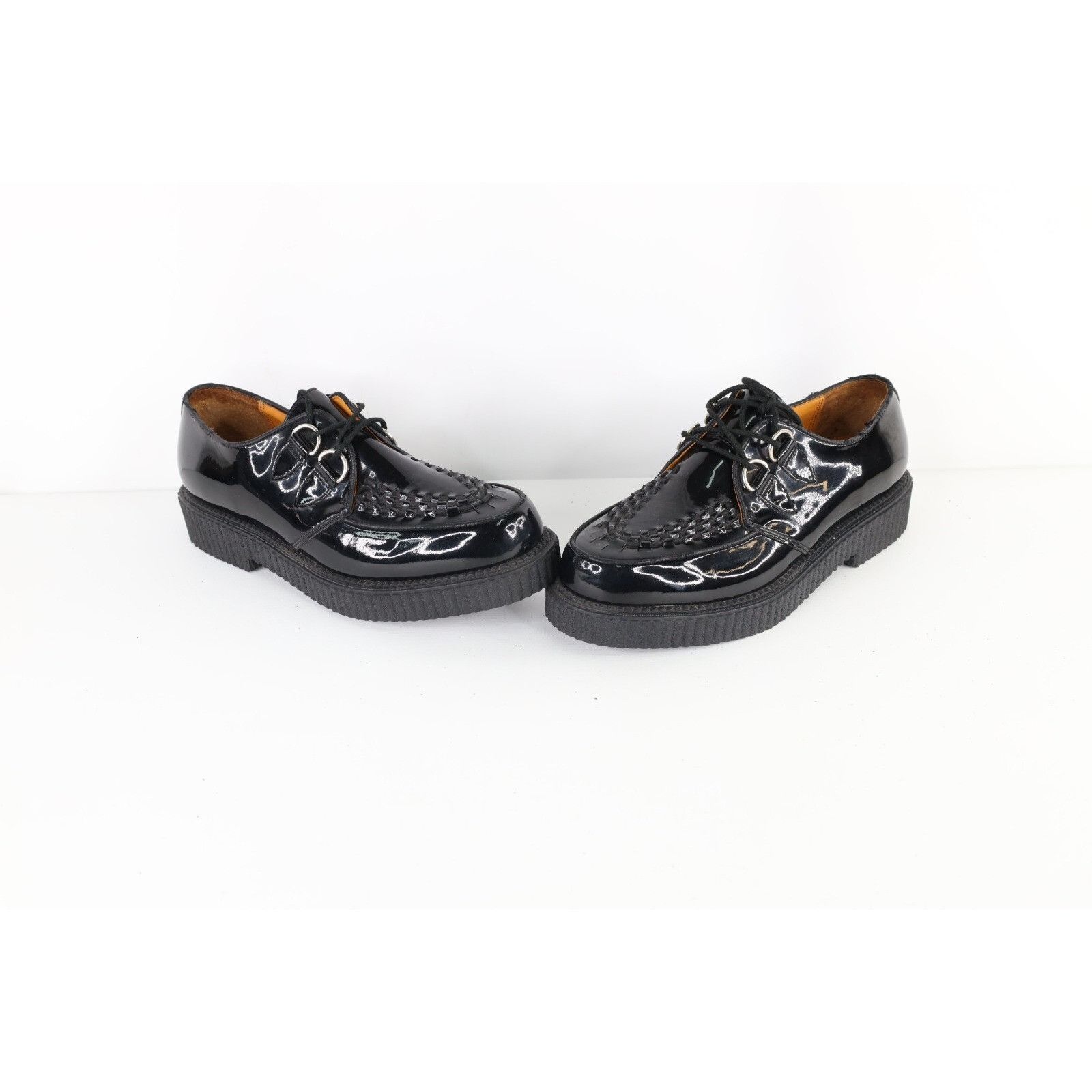 Vintage Deadstock Vintage 90s Patent Leather Creepers Shoes Size US 10 / EU 43 - 1 Thumbnail