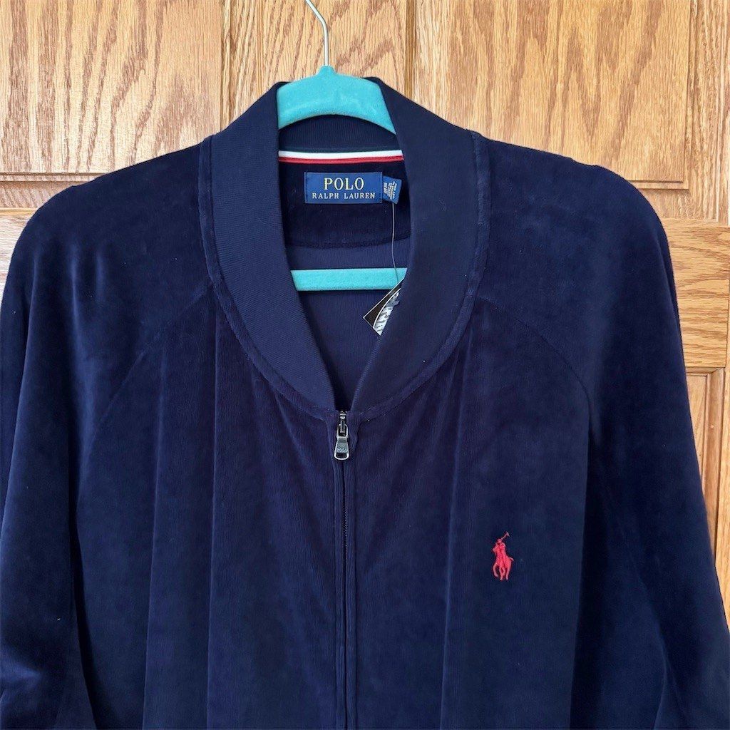 Polo Ralph Lauren Polo Ralph Lauren Track Jacket Mens 2XL Navy Blue Full Zip Size US XXL / EU 58 / 5 - 3 Thumbnail