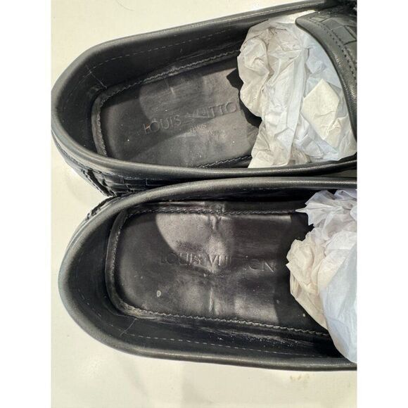 Louis Vuitton Louis Vuitton Monte Carlo Loafers in Woven Black Leather Siz Size US 10 / EU 43 - 8 Thumbnail