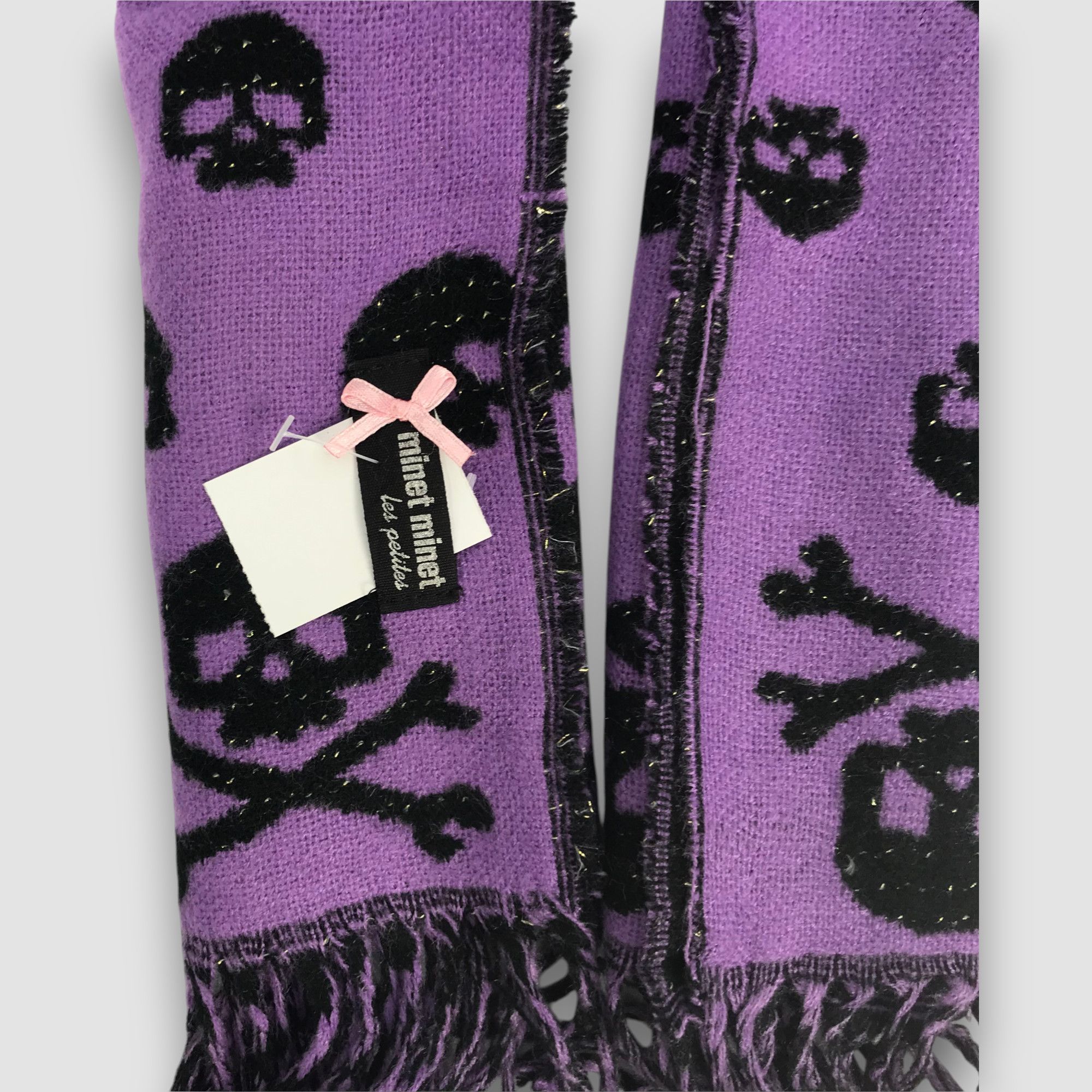 Japanese Brand Vintage Skulls Scarf Muffler Wool Polka Dot Scarves Size ONE SIZE - 4 Thumbnail