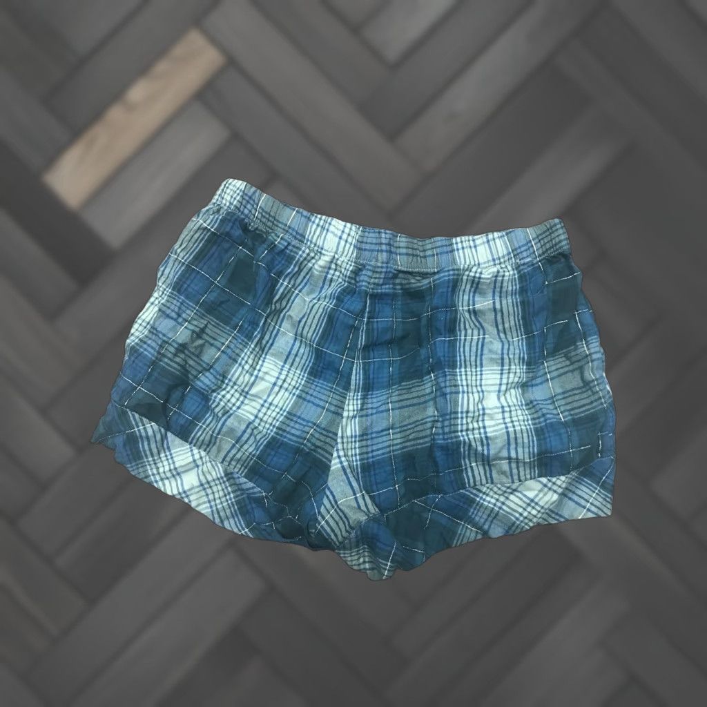 Victoria's Secret Victoria's Secret Pajama Lounge Shorts Small Blue Plaid Women Sleep Shorts Spring Summer Regular Lightweight XS? No—Size S is included. Size 28" / US 6 / IT 42 - 1 Thumbnail