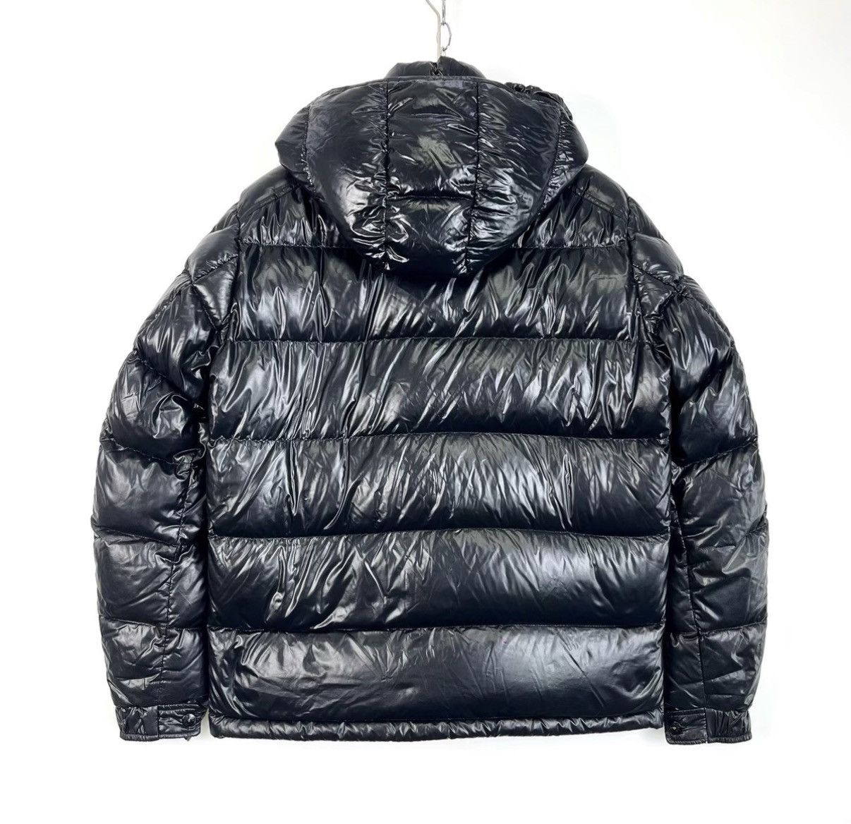 Moncler Moncler Black Shiny Hooded Down Jacket K12 Size US L / EU 52-54 / 3 - 2 Thumbnail