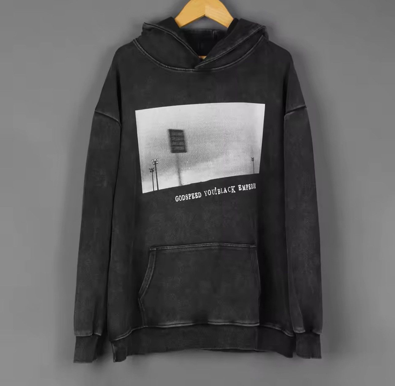 Streetwear Vintage Retro Style Washed Printed Hoodie