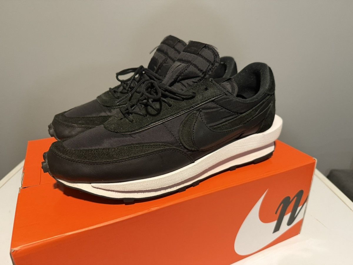 Nike × Sacai Nike Sacai LD Waffle Black Nylon Size US 12 / EU 45 - 1 Thumbnail