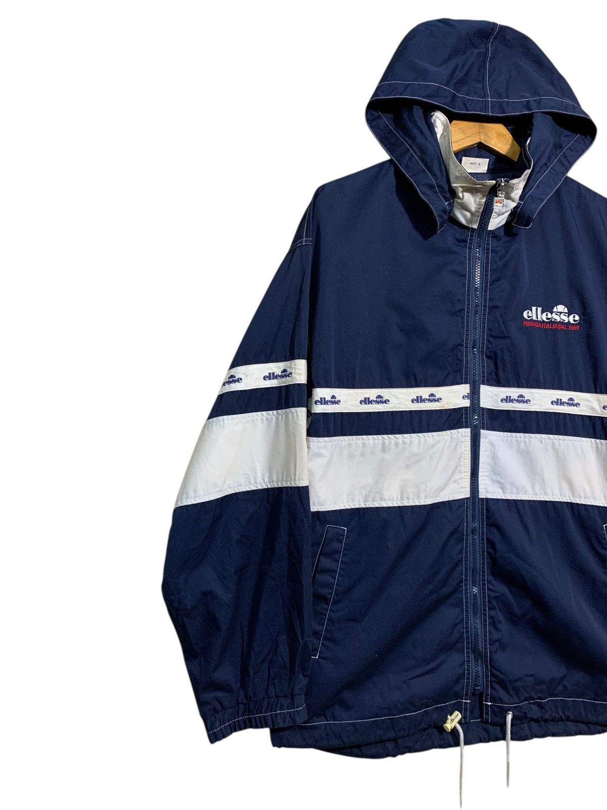 Ellesse 🔥VTG ELLESSE ZIPPER HOODIE COTTON JACKET Size US L / EU 52-54 / 3 - 5 Thumbnail