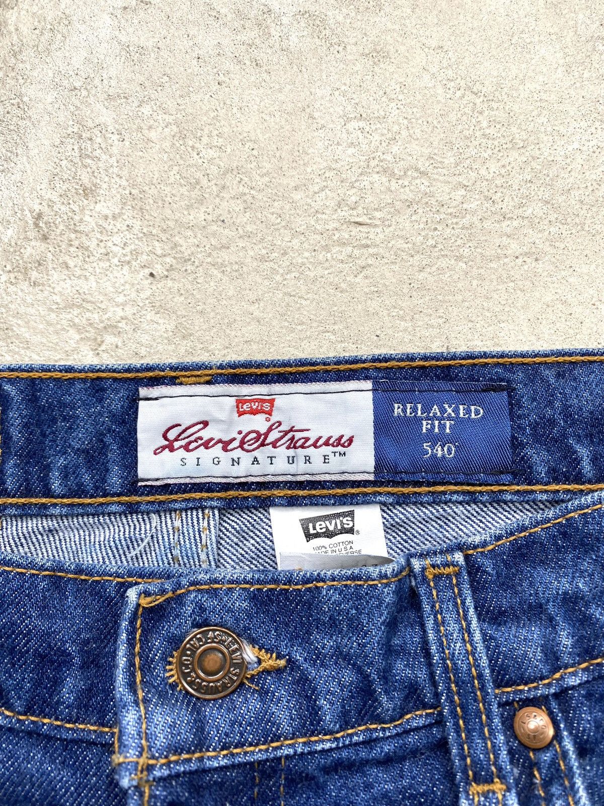 Levi's 90’s Vintage Levi’s 540 Denim Pants Navy Y2K Hype Size US 34 / EU 50 - 7 Thumbnail