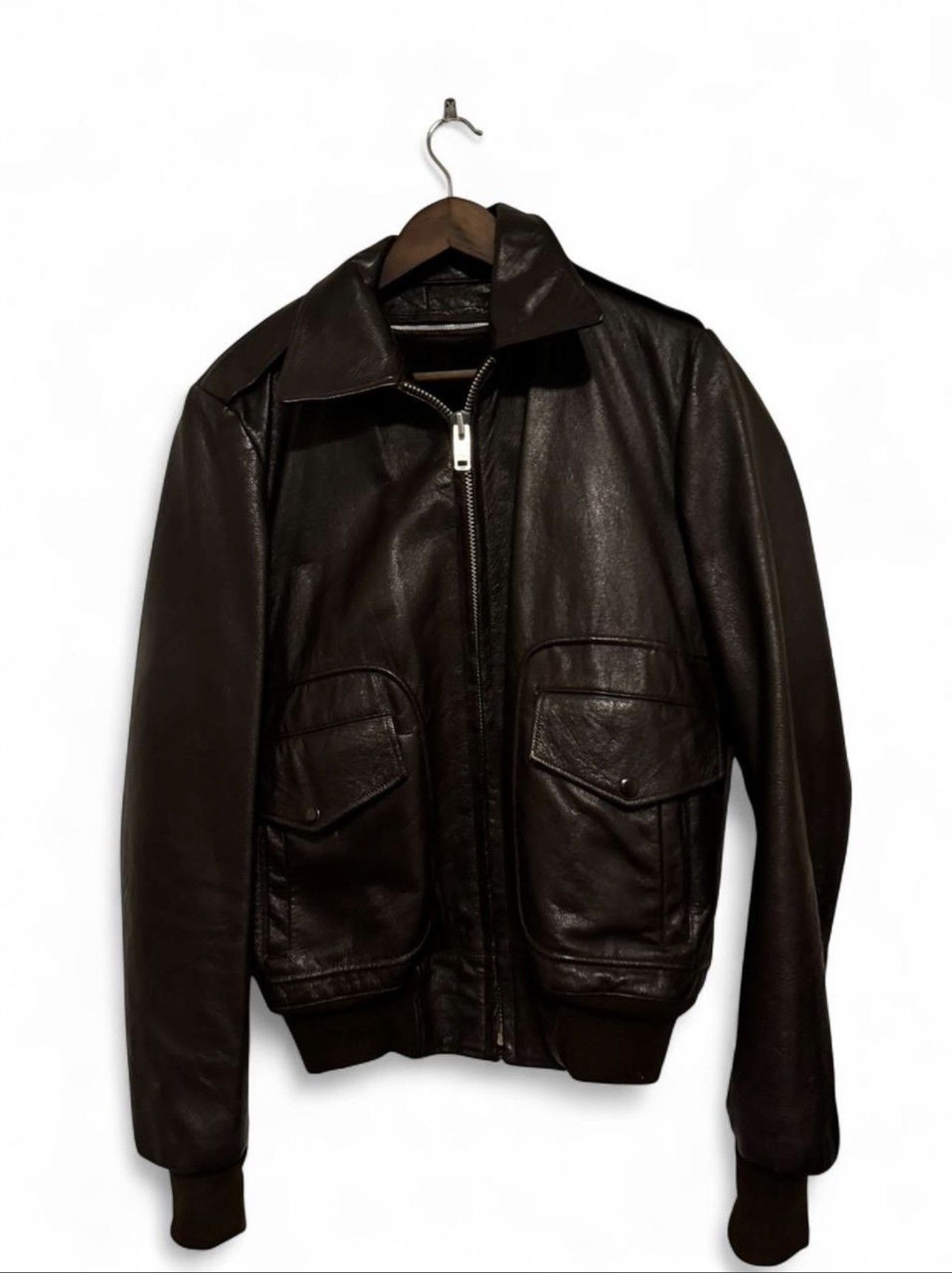 Vintage SAM'S brown type A-2 leather bomber flight jacket Size US S / EU 44-46 / 1 - 4 Thumbnail