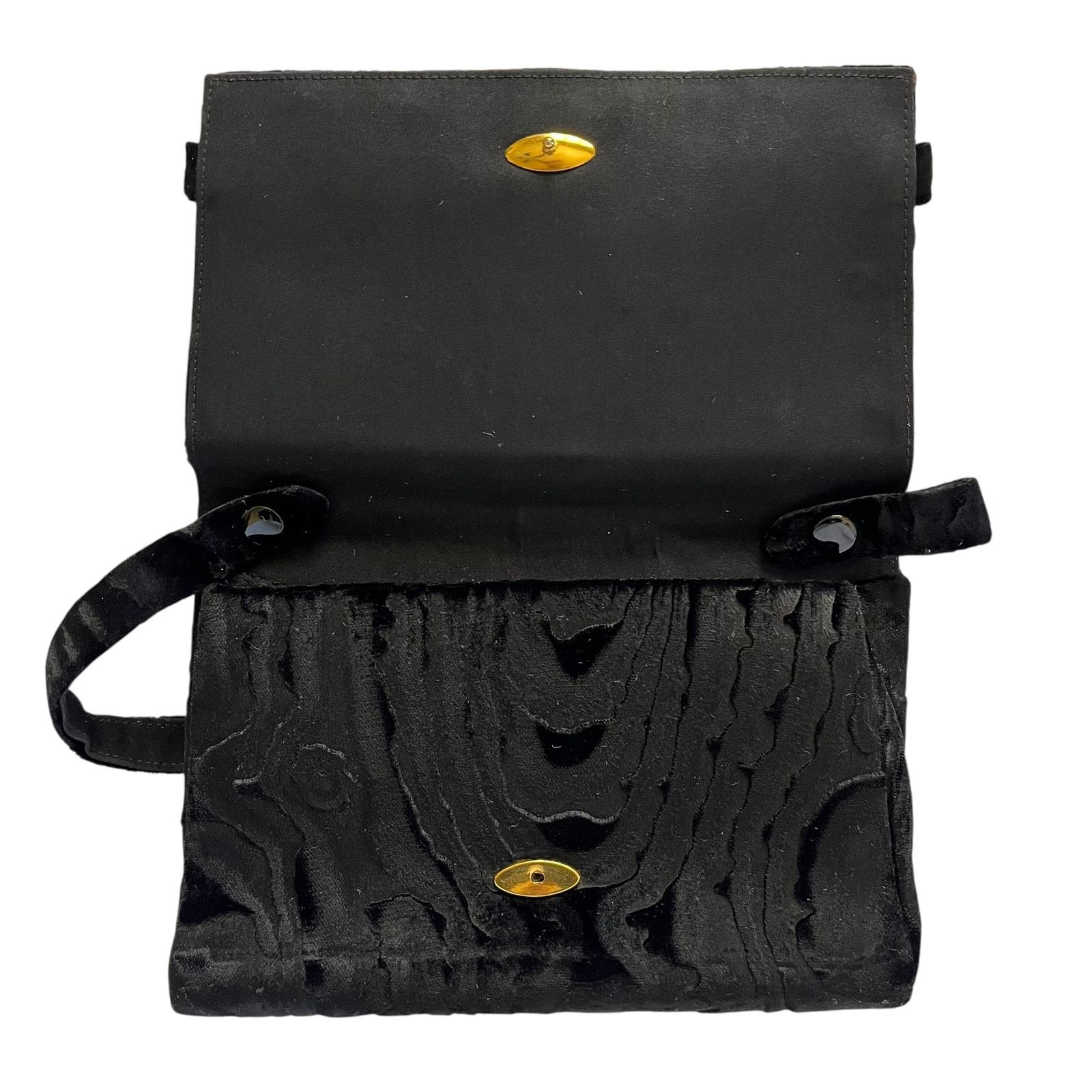Vintage Vintage Rodo Black Moire Velvet Chainlink Evening Bag Size ONE SIZE - 6 Thumbnail
