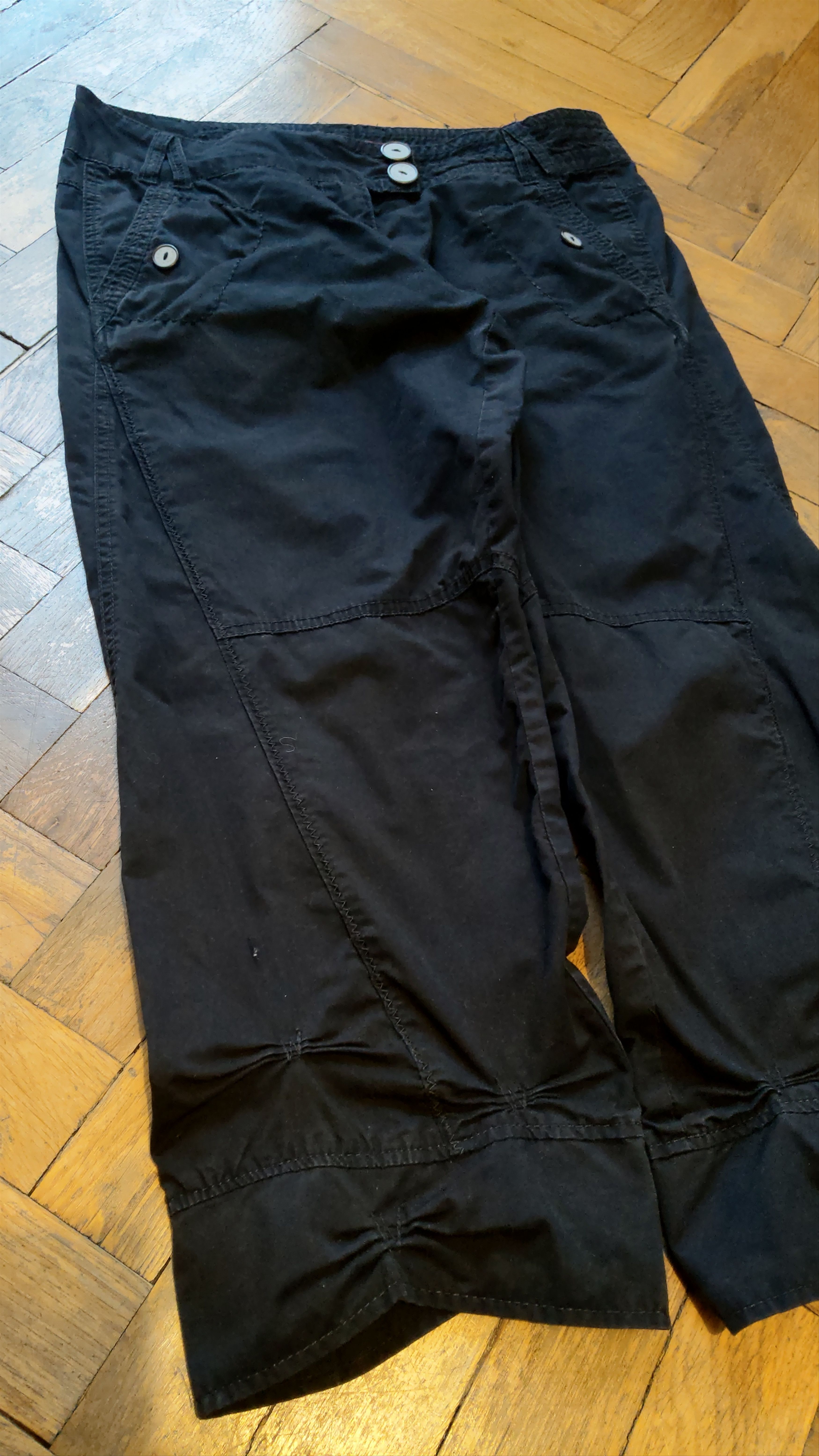Japanese Brand × Vintage Draped 3/4 Pants Flared Shorts Goth Baggy Bootcut Vintage 32 Size US 32 / EU 48 - 13 Thumbnail