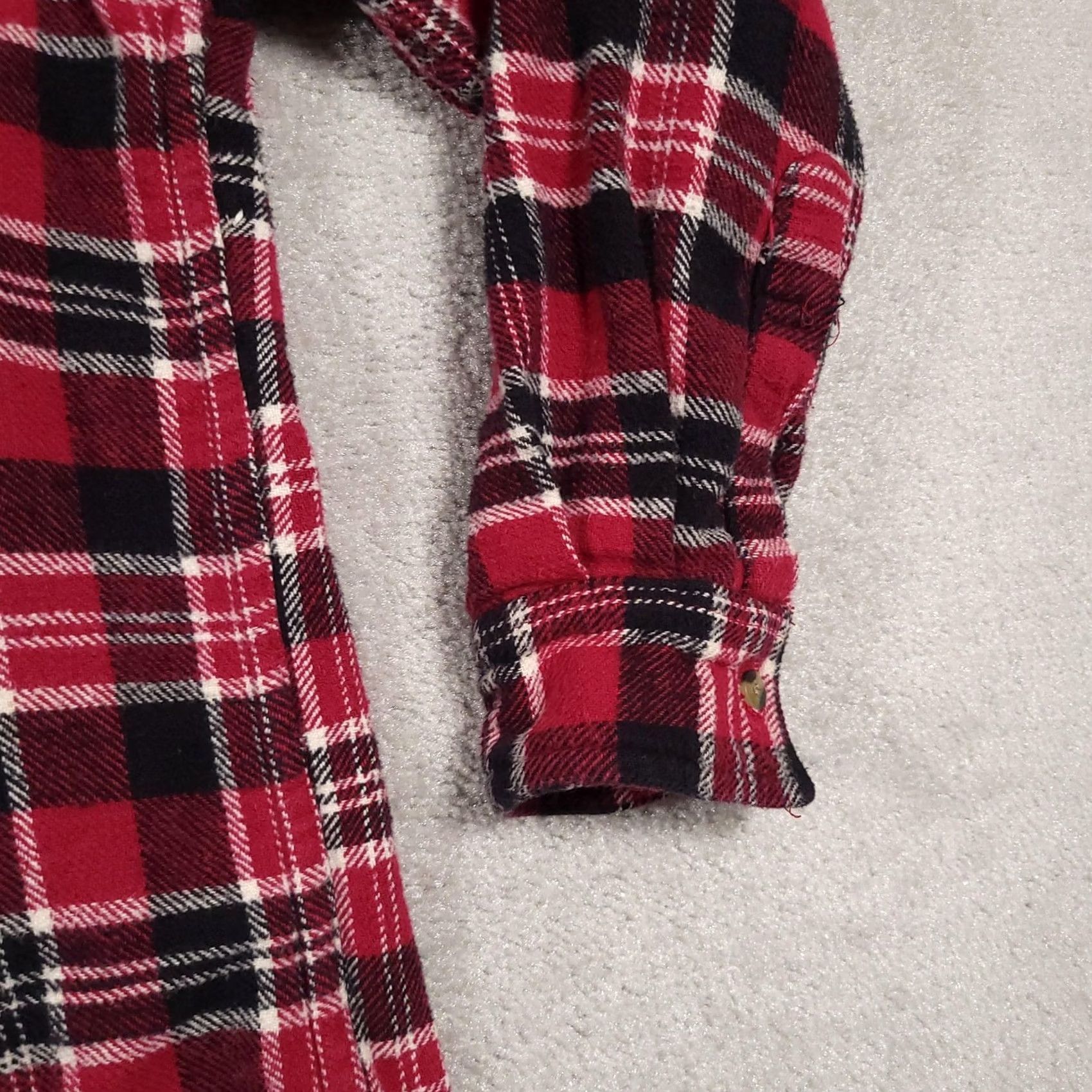 Vintage Sandy River Shirt Mens XL Red Black Plaid Flannel Button Up Long Sleeve Workwear Size US XL / EU 56 / 4 - 5 Thumbnail