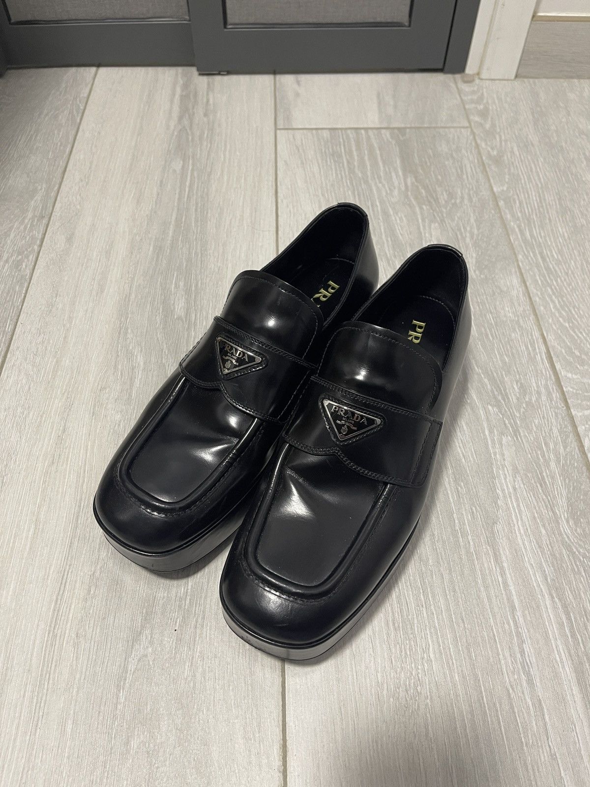 Prada Square Toe Loafers | Grailed