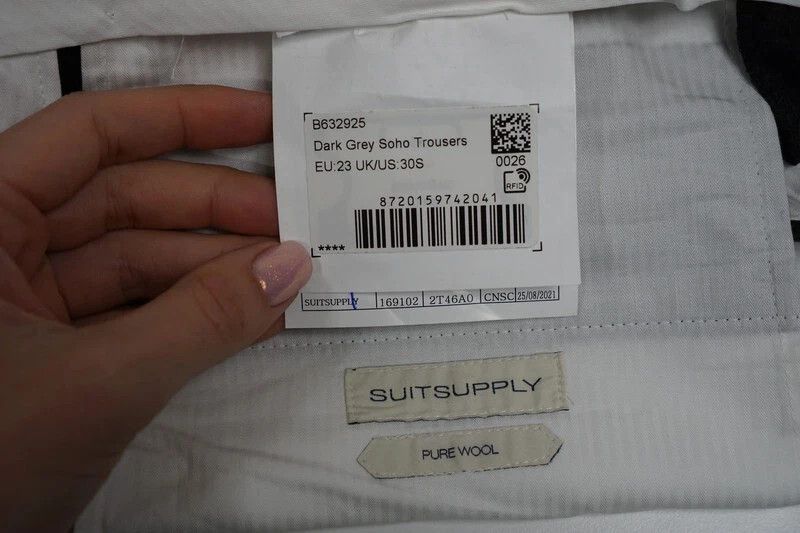 Suitsupply Men Suitsupply Soho Suhu Trousers Flannel Wool Grey UK/US36S Size 36S - 7 Thumbnail