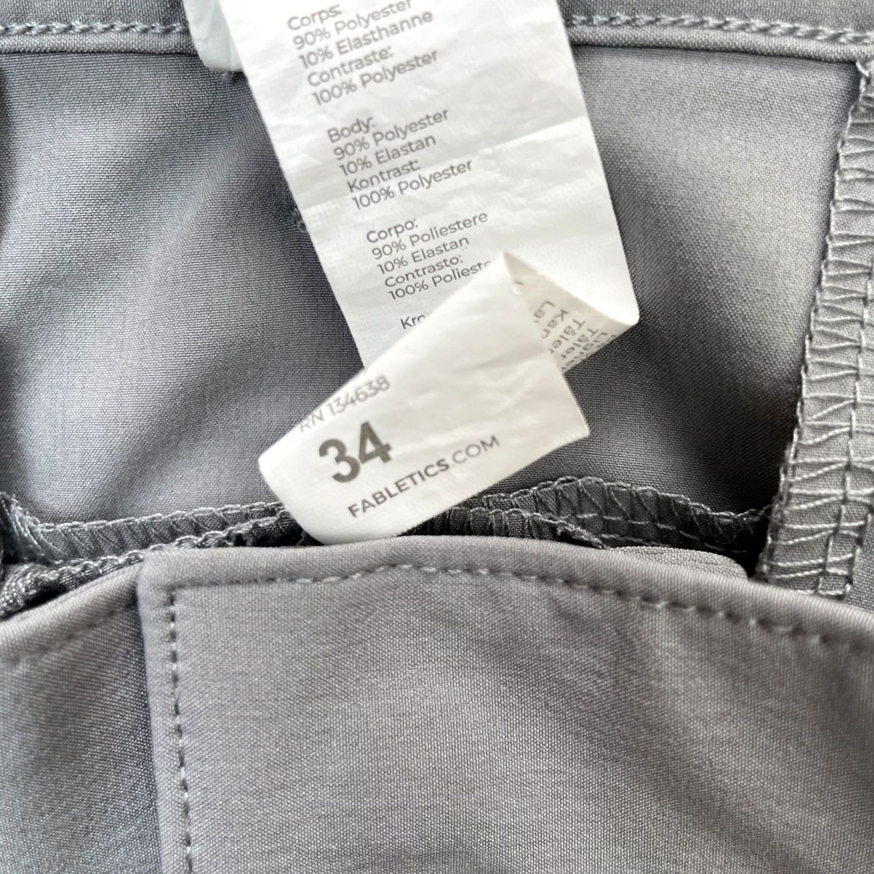 Fabletics Fabletics Shorts Mens 34 Gray The Only Tech Athletic Stretch Water Repellent Activewear Casual Size US 34 / EU 50 - 3 Thumbnail