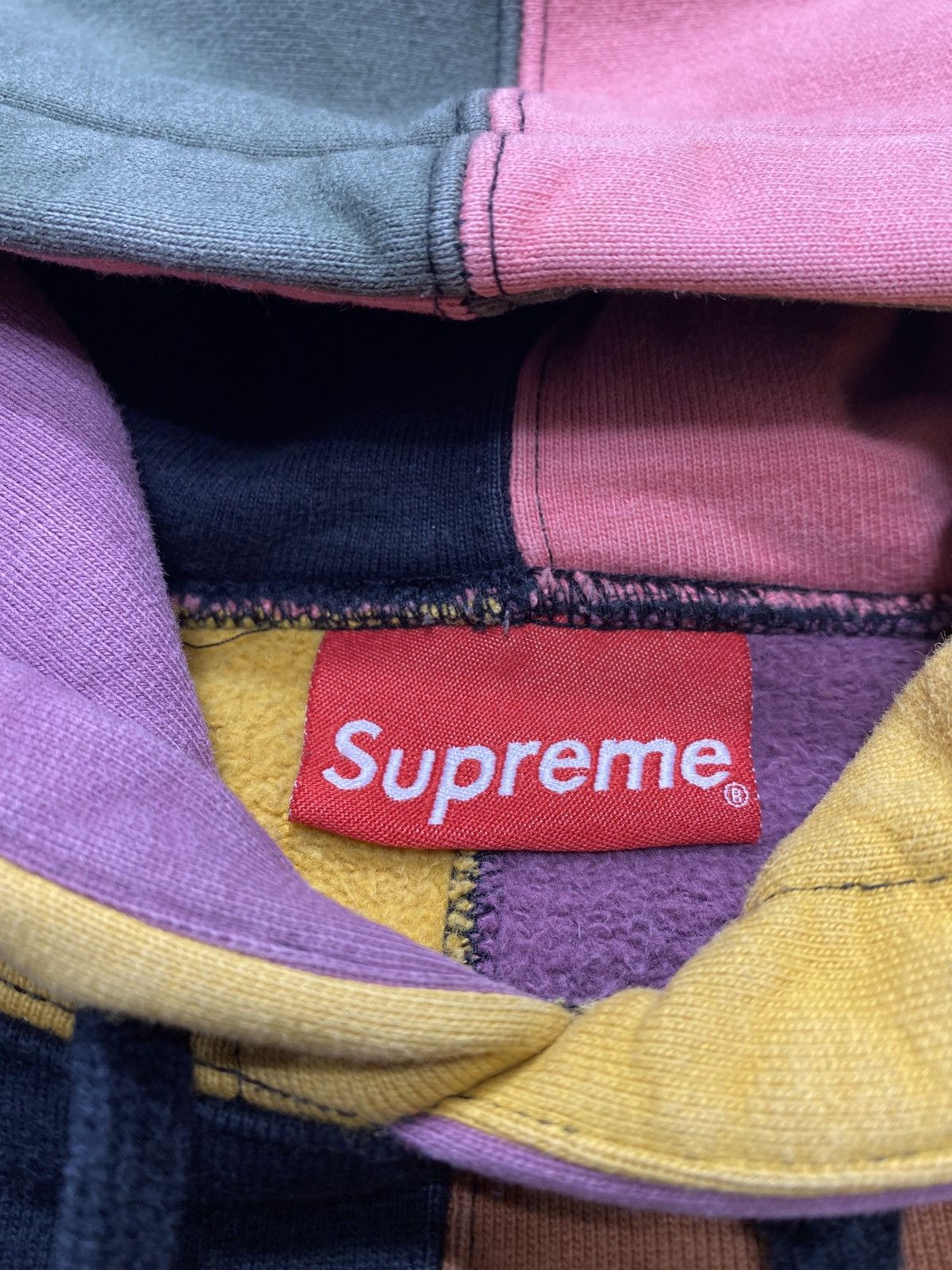 Supreme Supreme Patchwork Hoodie Black (FW17) Size US M / EU 48-50 / 2 - 4 Thumbnail