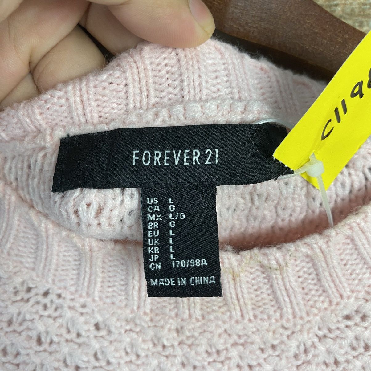 Vintage DL Forever 21 Pink vintage Knitwear #C1198 Size L / US 10 / IT 46 - 8 Thumbnail