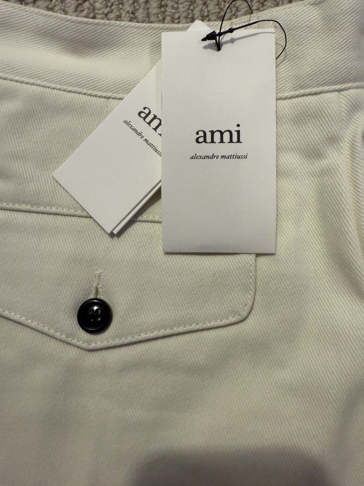 AMI Off-White Carrot Oversized Trousers Size US 29 - 4 Thumbnail