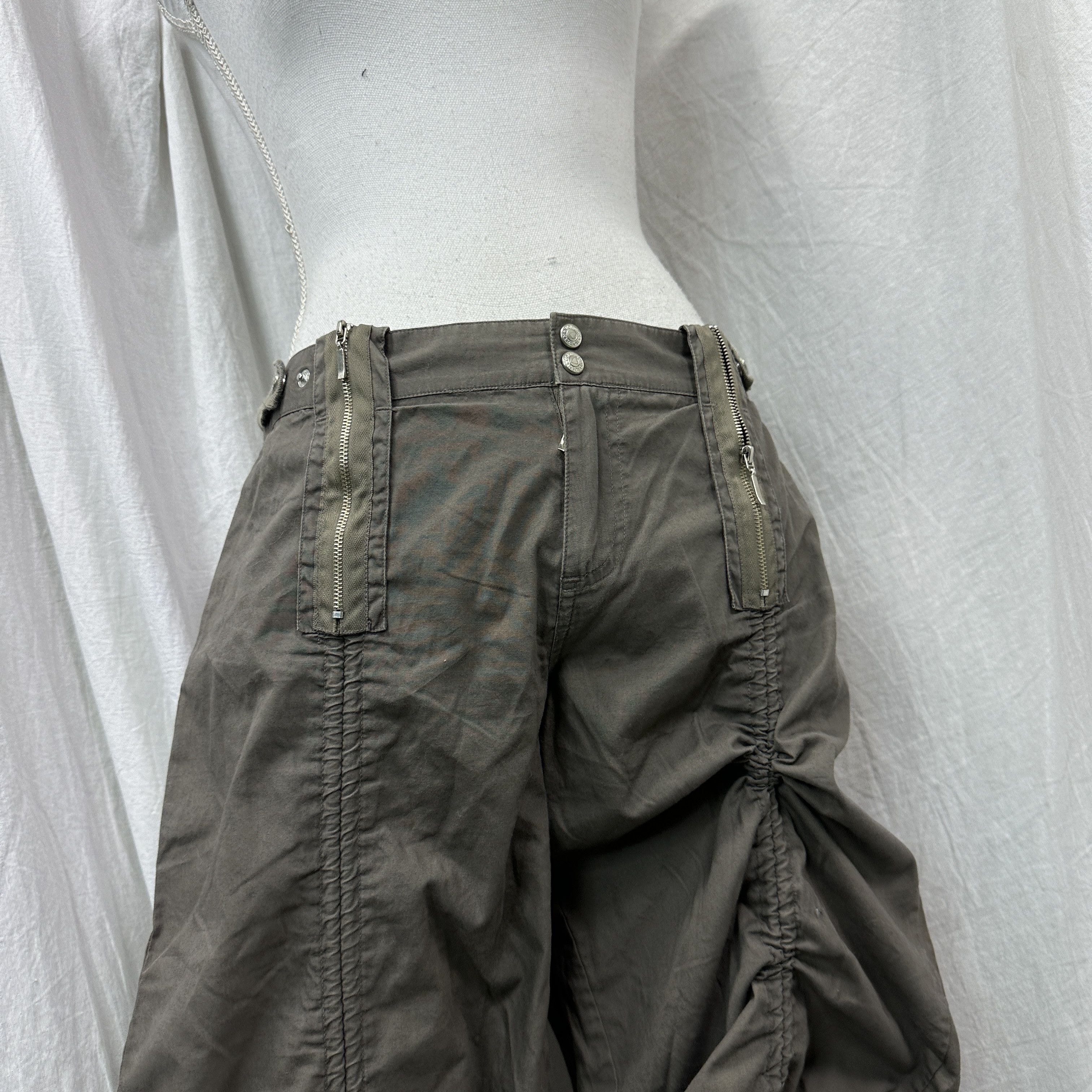 Vintage Vintage Ruched Cargo Morgan Miliatry Pants 00s Size 26" / US 2 / IT 38 - 2 Thumbnail