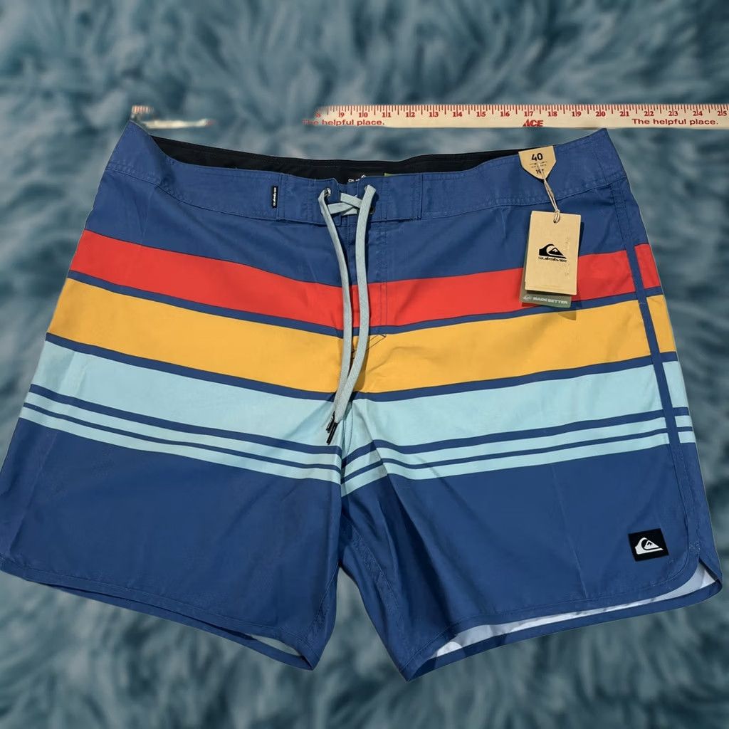 Quiksilver Quiksilver Board Shorts 19" Everyday Stripe Star Sapphire Men 40 Blue Regular Size US 40 / EU 56 - 1 Thumbnail