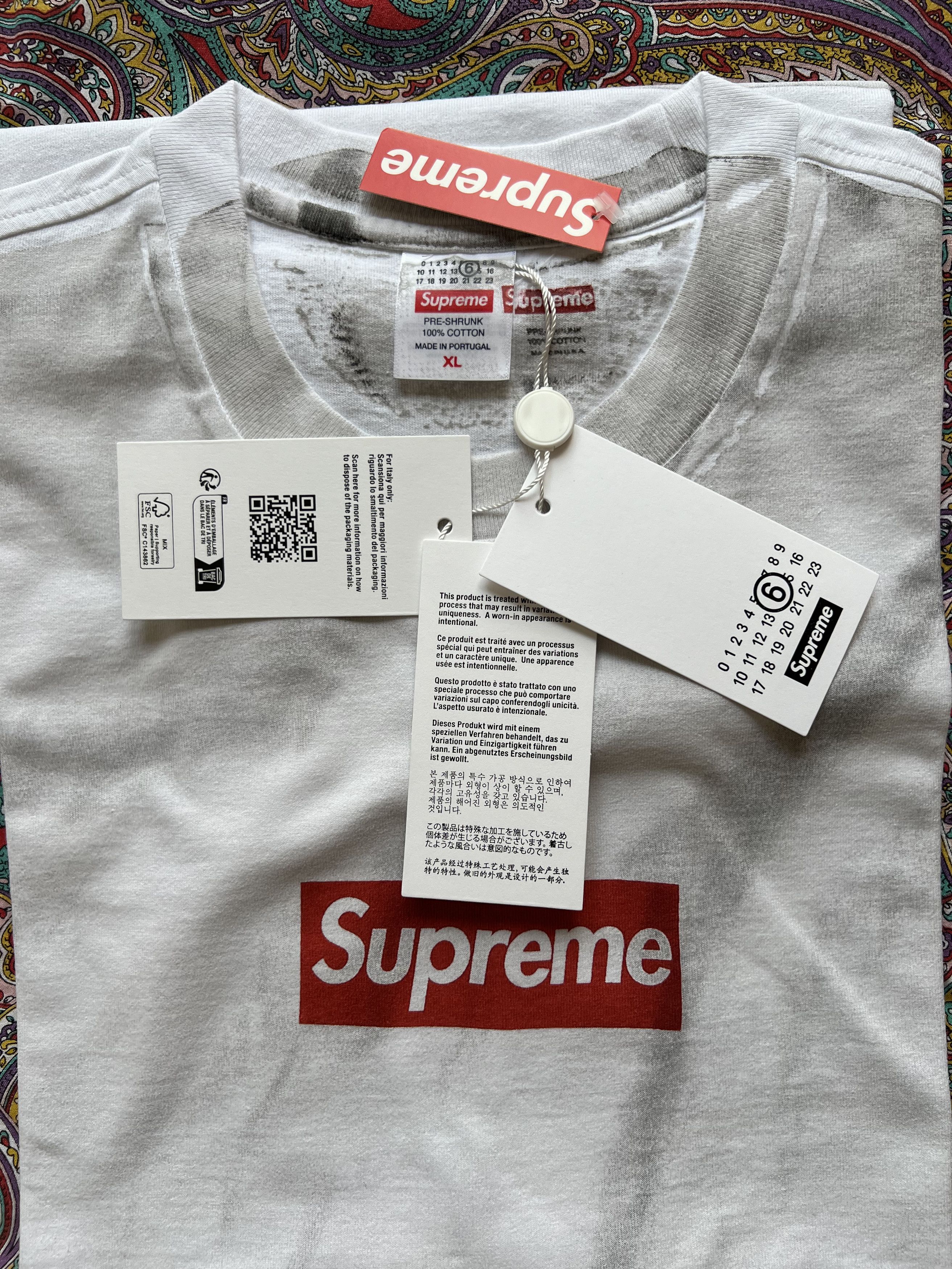 Maison Margiela × Supreme Supreme ®/ MM6 Maison Margiela Box Logo Tee XL white Size US XL / EU 56 / 4 - 13 Thumbnail